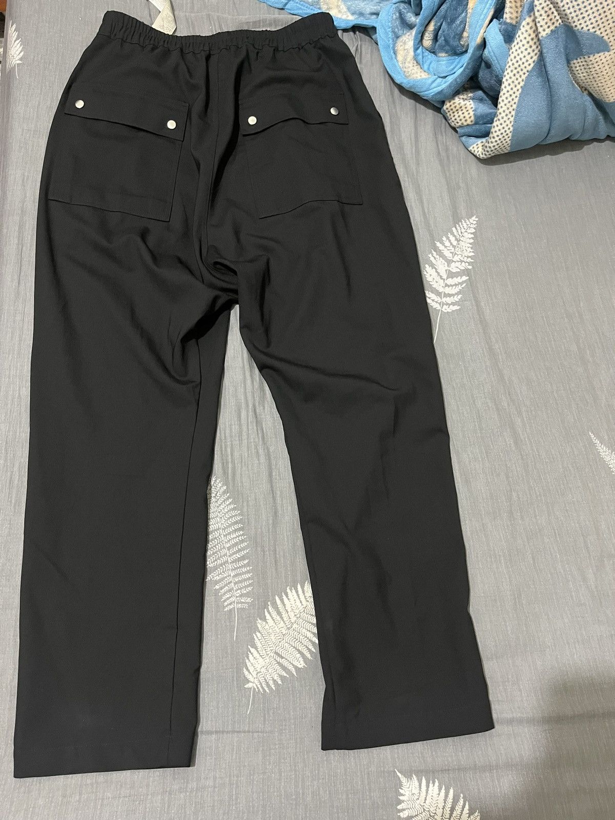 Rick Owens Rick Owens Drawstring Geth Belas Stretched Wide-Leg Trousers Size US 34 / EU 50 - 3 Thumbnail