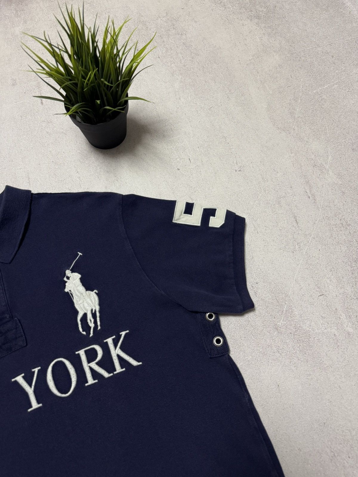 Vintage Vintage Polo Ralph Lauren New York Polo Shirt Rugby Big Logo Size US XL / EU 56 / 4 - 4 Thumbnail
