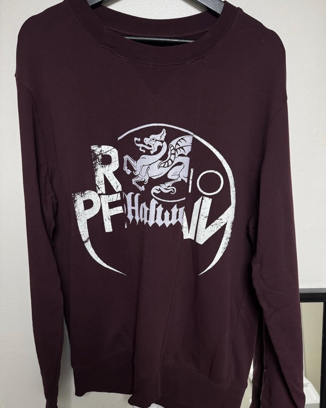 Maison Margiela Margiela Patchwork Irish Print Sweatshirt Burgundy Size US S / EU 44-46 / 1 - 1 Thumbnail