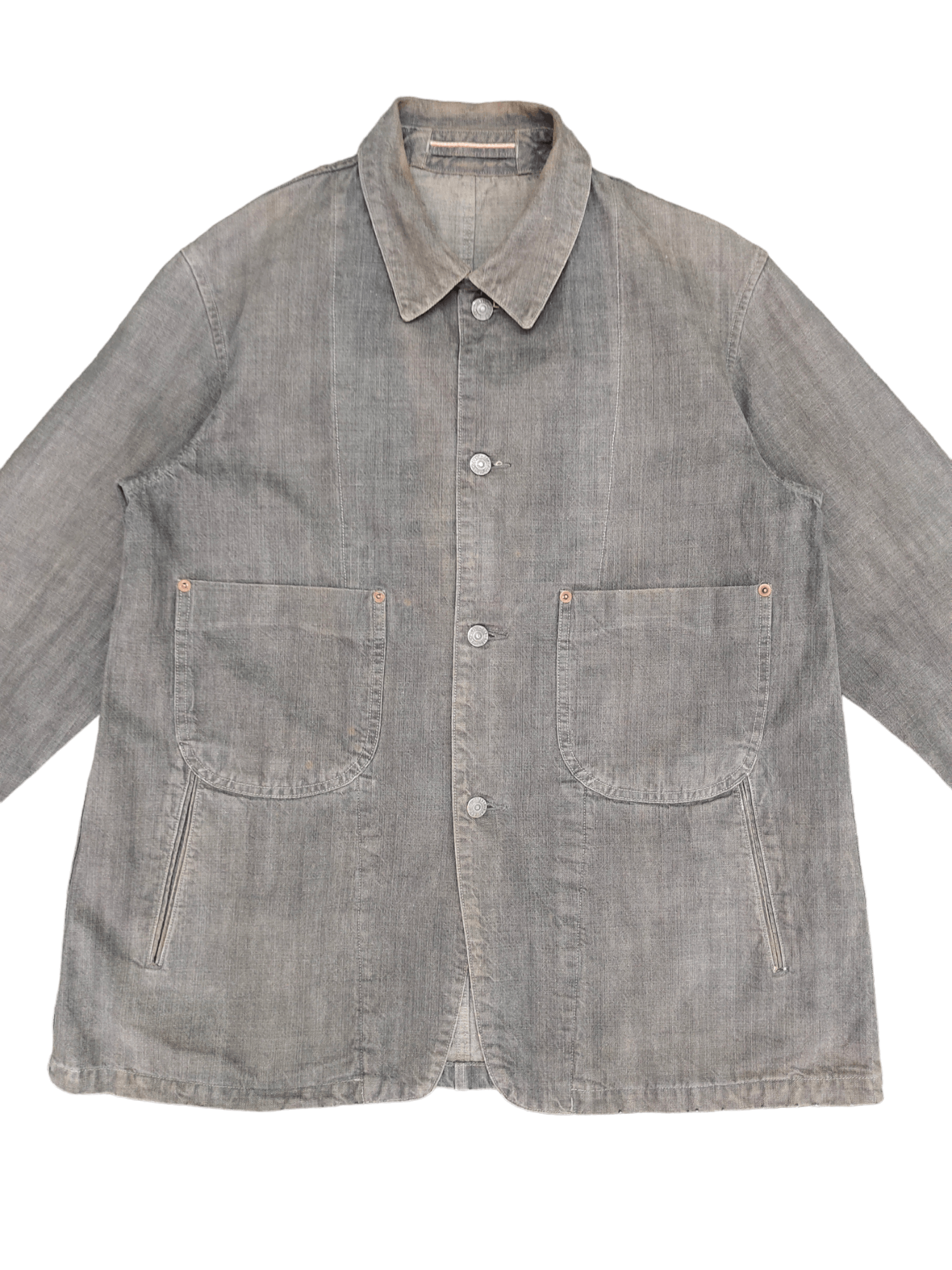 If Six Was Nine Tabloid News Japan Selvedge Chore Denim Jacket Size US M / EU 48-50 / 2 - 2 Thumbnail