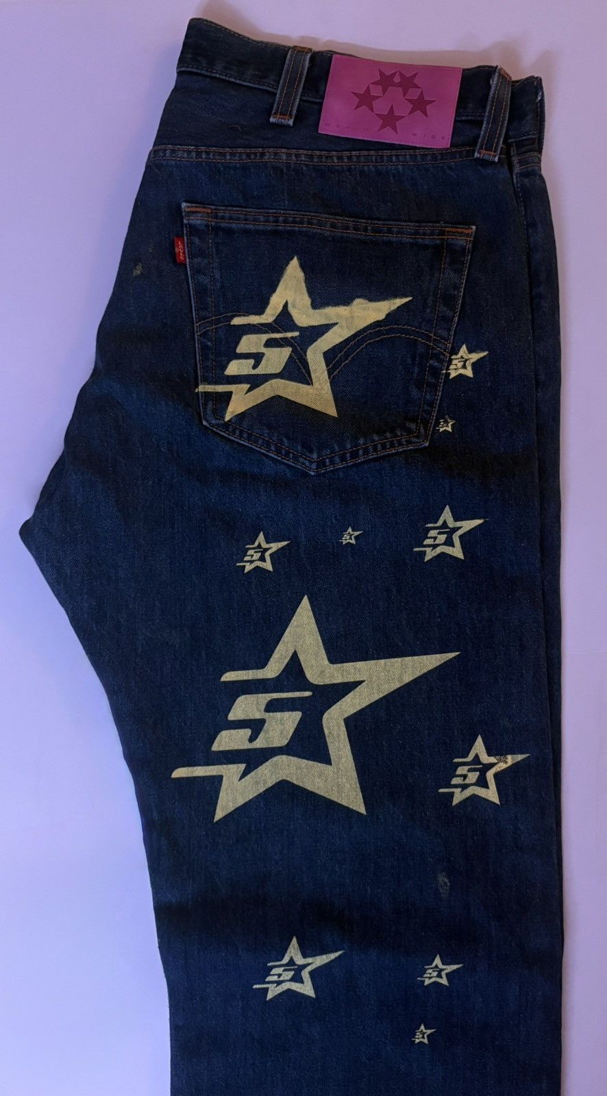 Levi's × Sp5der Sp5der 5star vintage 501 denim Size US 38 / EU 54 - 3 Thumbnail