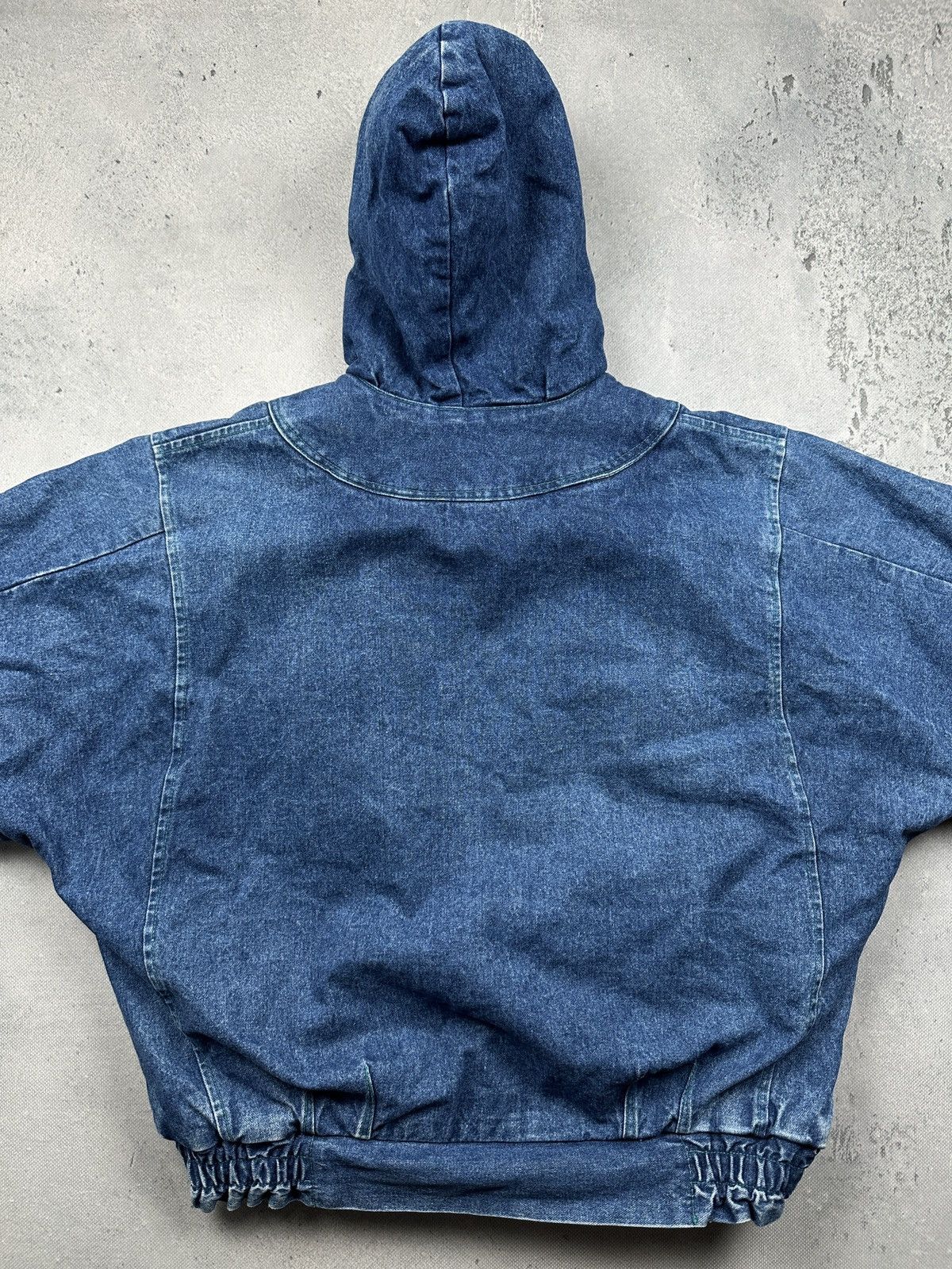Wrangler Vintage Wrangler Denim Hooded Jacket Quilted Lined Workwear Size US XL / EU 56 / 4 - 2 Thumbnail