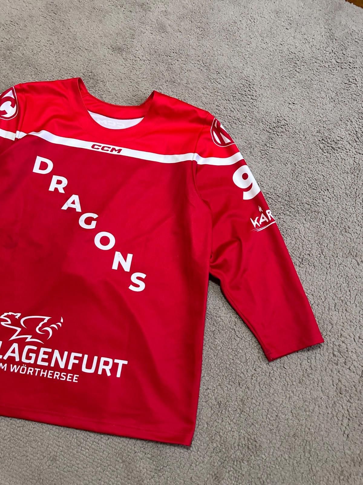 Ccm CCM KAC Klagenfurt Dragons Ice Hockey Jersey Sz XL #90Gasser Size US XL / EU 56 / 4 - 4 Thumbnail