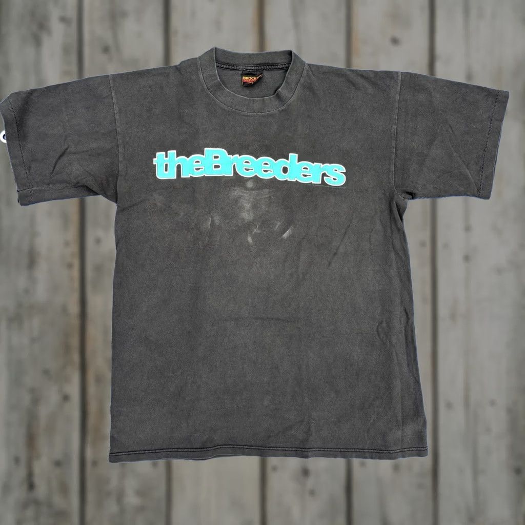 Vintage VINTAGE Brockum L T-Shirt The Breeders 90s Band Mens Short Sleeve Black 1993 Size US L / EU 52-54 / 3 - 1 Thumbnail