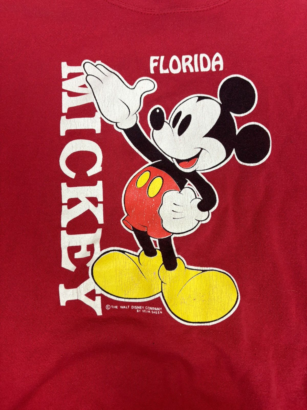 Disney Vintage 90s red mickey mouse crewneck Size US M / EU 48-50 / 2 - 2 Thumbnail