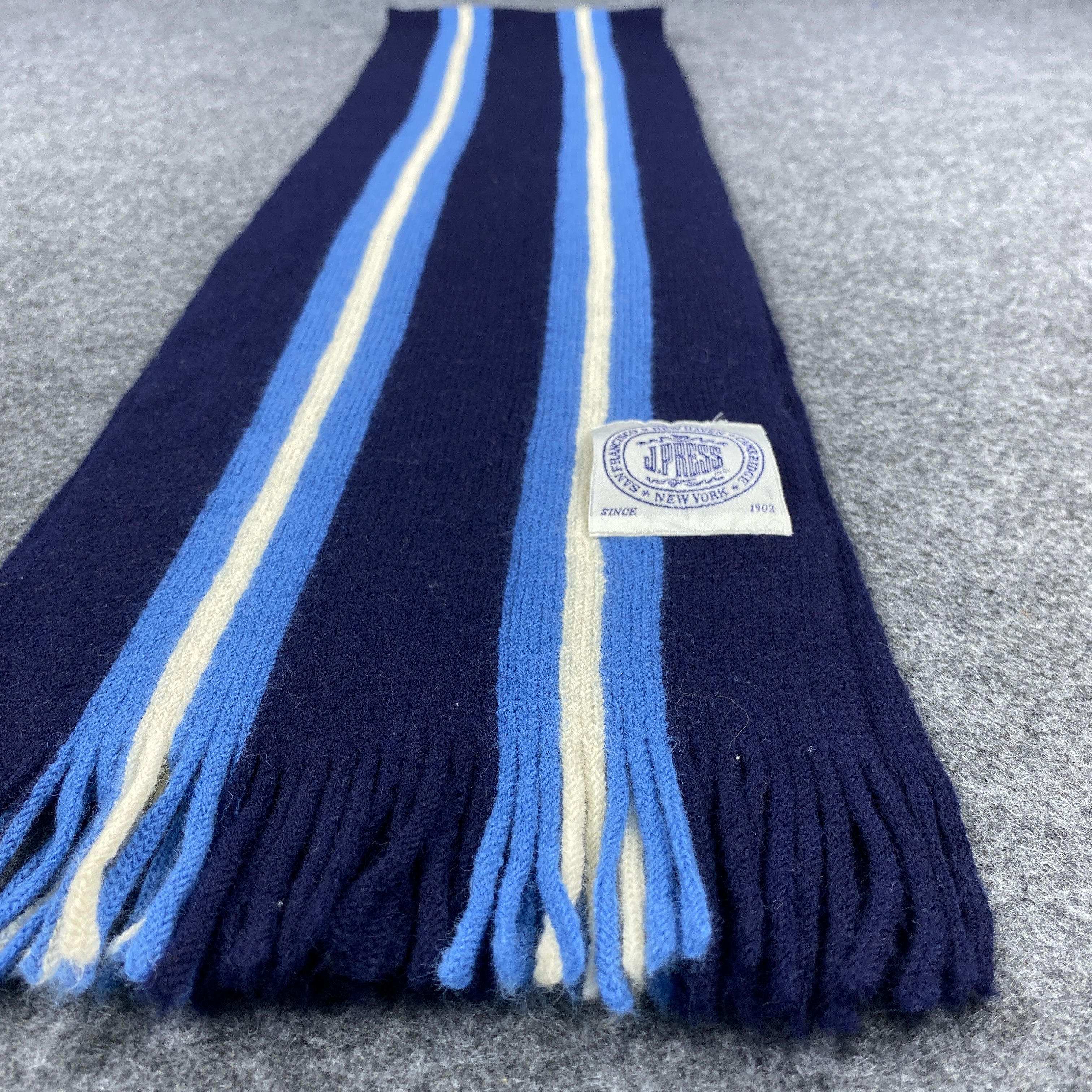 J. Press × Vintage GF10677 J. Press Scarf Neck Wear Muffler Nova Check Size ONE SIZE - 9 Thumbnail