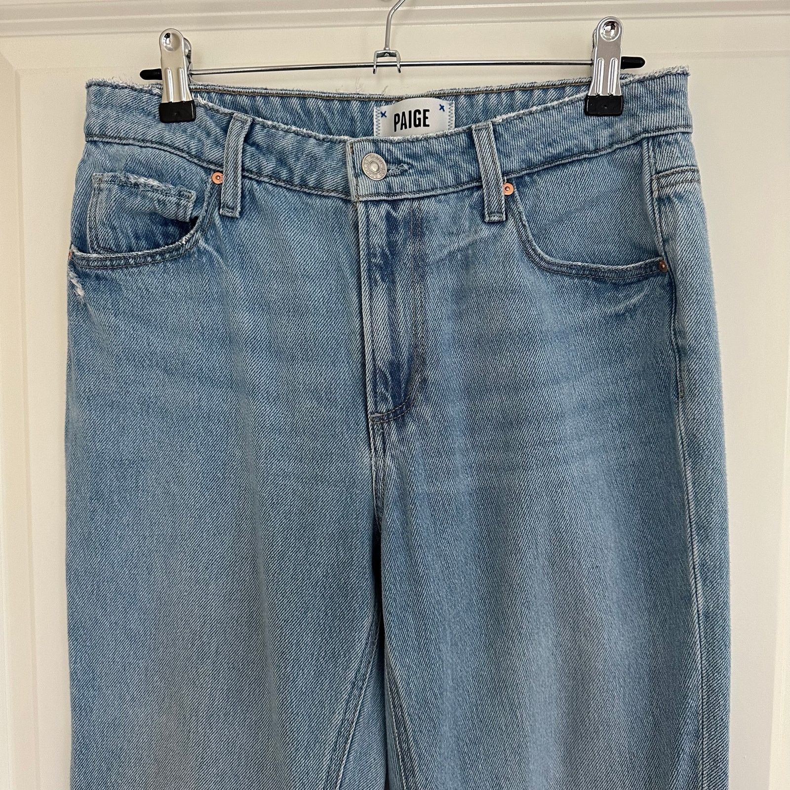 Paige Paige Denim Noella Straight Relaxed Medium Light Wash 27x29 Size 27" / US 4 / IT 40 - 2 Thumbnail