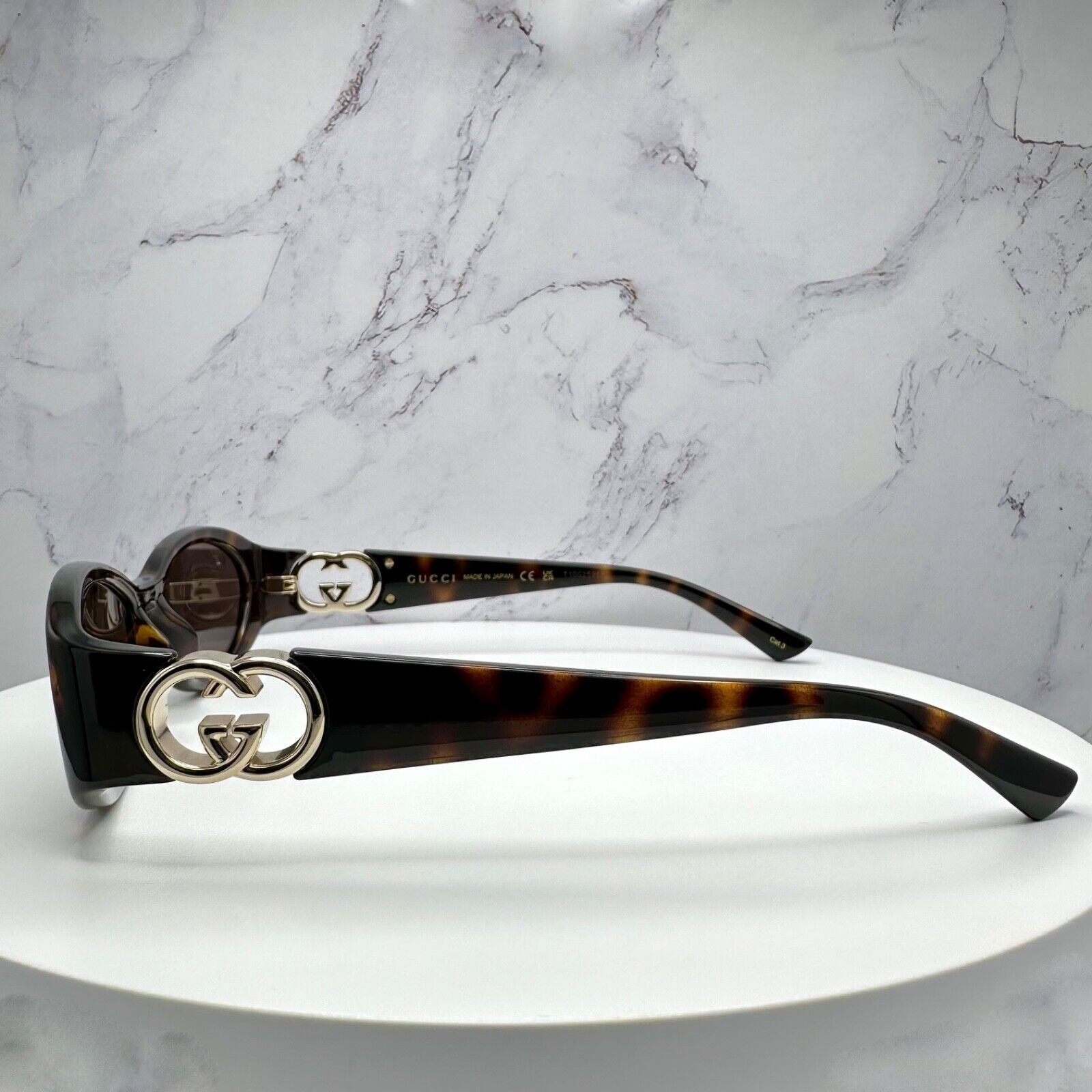 Gucci New Gucci Sunglasses Brown Tortoise Hailey Bieber Collab Size ONE SIZE - 5 Thumbnail