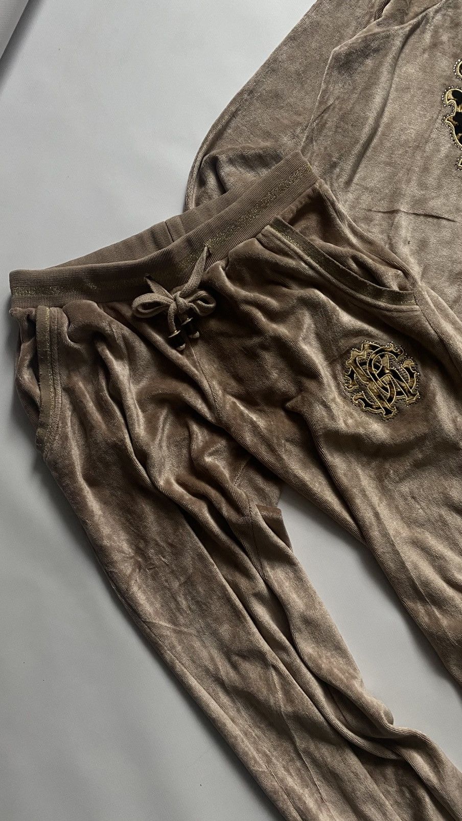 Roberto Cavalli Vintage Roberto Cavalli Velour Track Suit Y2k Juicy Couture Size M / US 6-8 / IT 42-44 - 3 Thumbnail