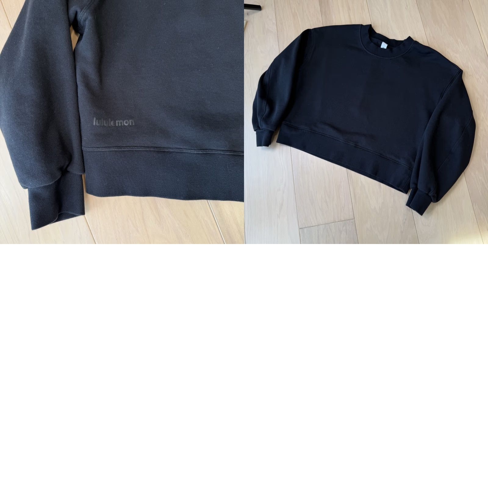 Lululemon Lululemon Sweatshirt Women's 6 Black Cropped Fleece Pullover Athleisure Yoga Shirt Ladies Pullovers Cropped Black Size M / US 6-8 / IT 42-44 - 8 Thumbnail