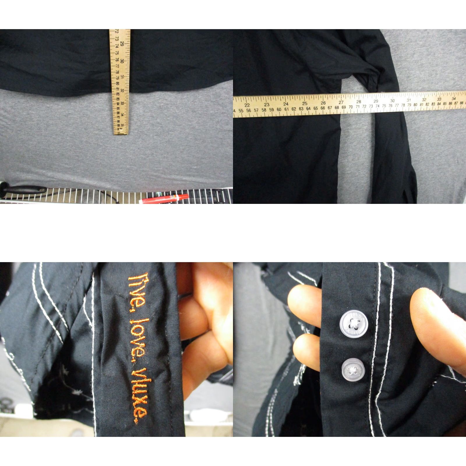 Vintage Vluxe Button Shirt Mens 2XL Black Long Sleeve Western Cowboy Collar Shirt Size US XXL / EU 58 / 5 - 8 Thumbnail