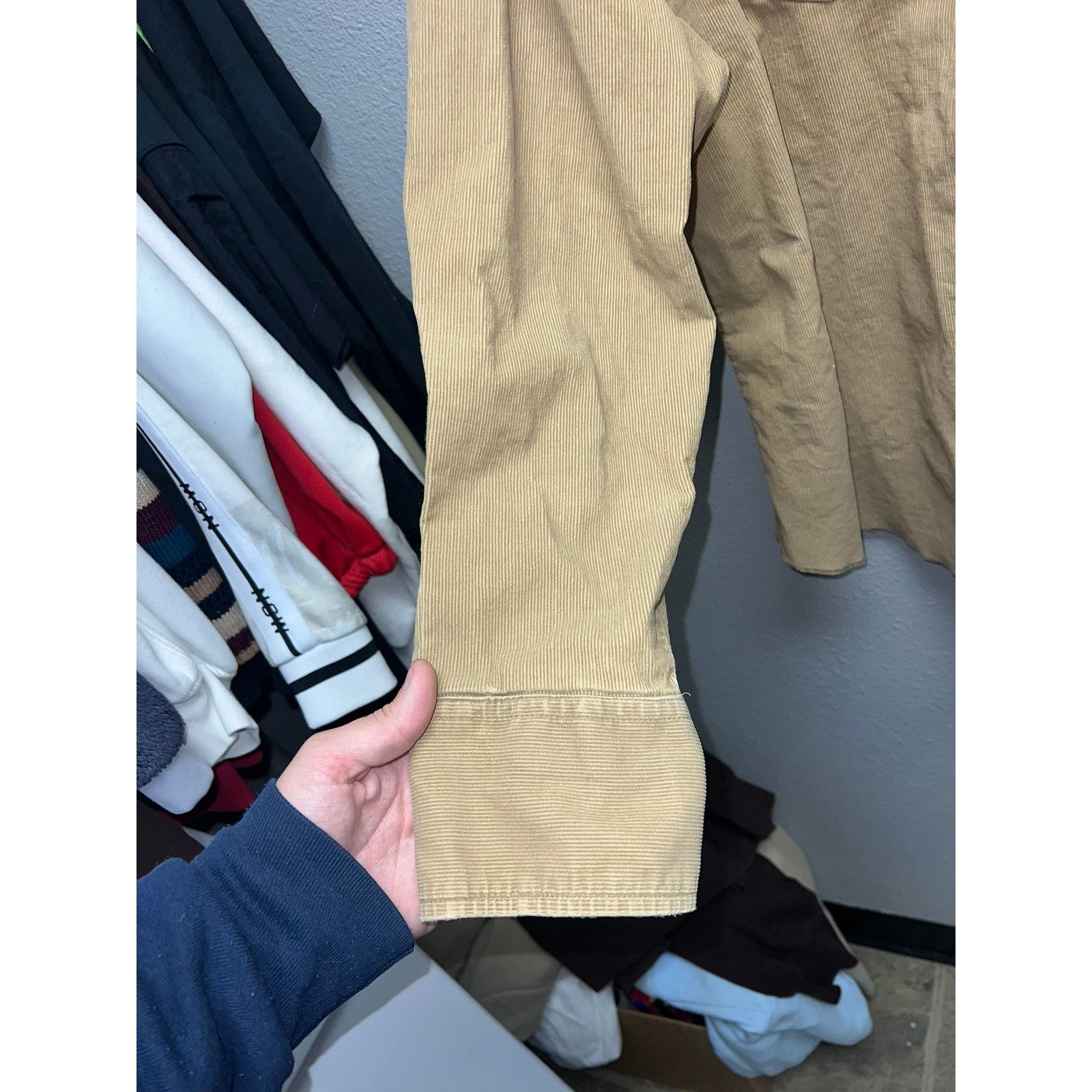 Wrangler Vintage Wrangler Corduroy Shirt Button Up Distressed HOLES X Size US XL / EU 56 / 4 - 7 Thumbnail