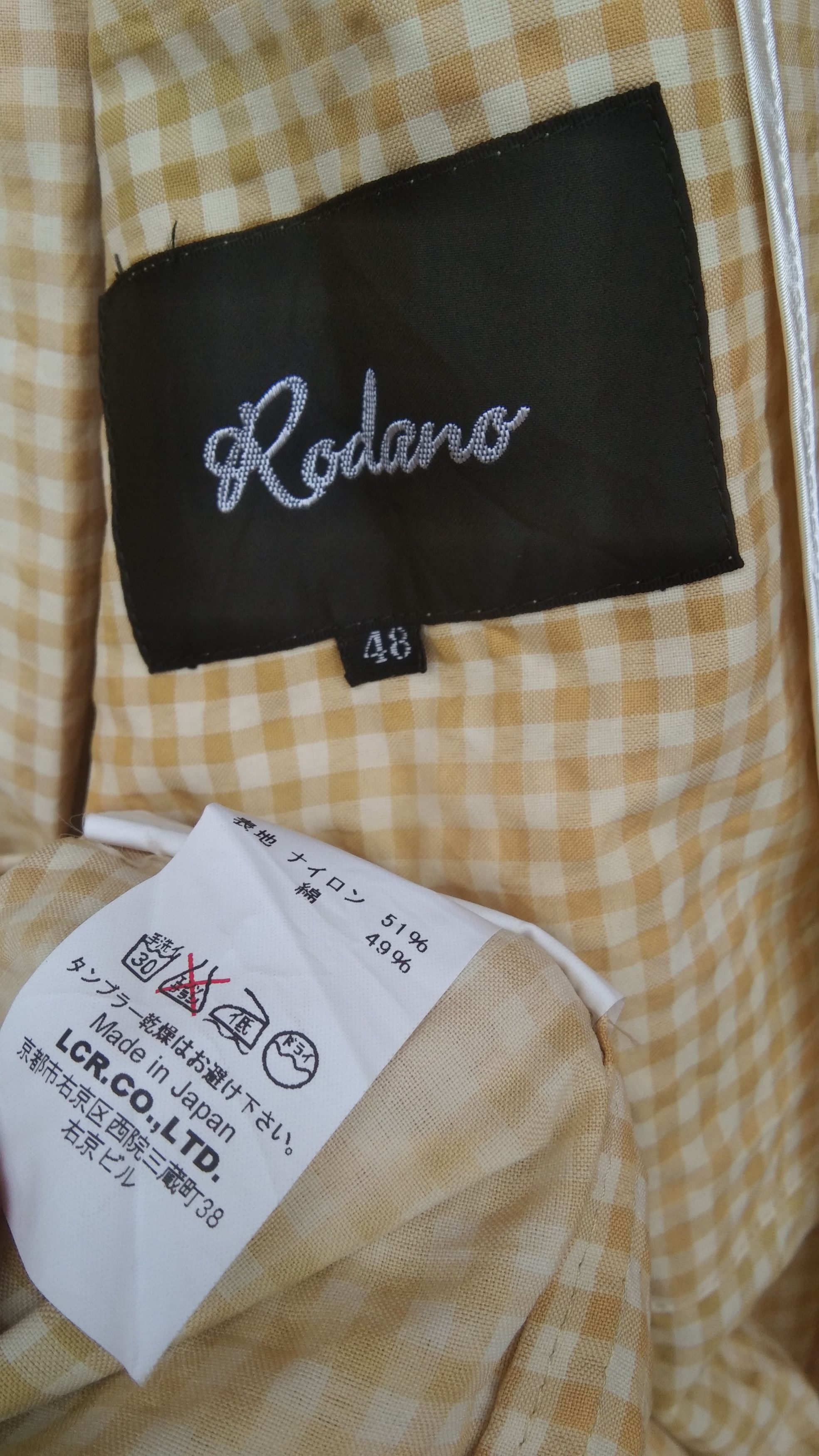 Japanese Brand Vtg rodano plaid zipper nylon shirt Size US M / EU 48-50 / 2 - 7 Thumbnail