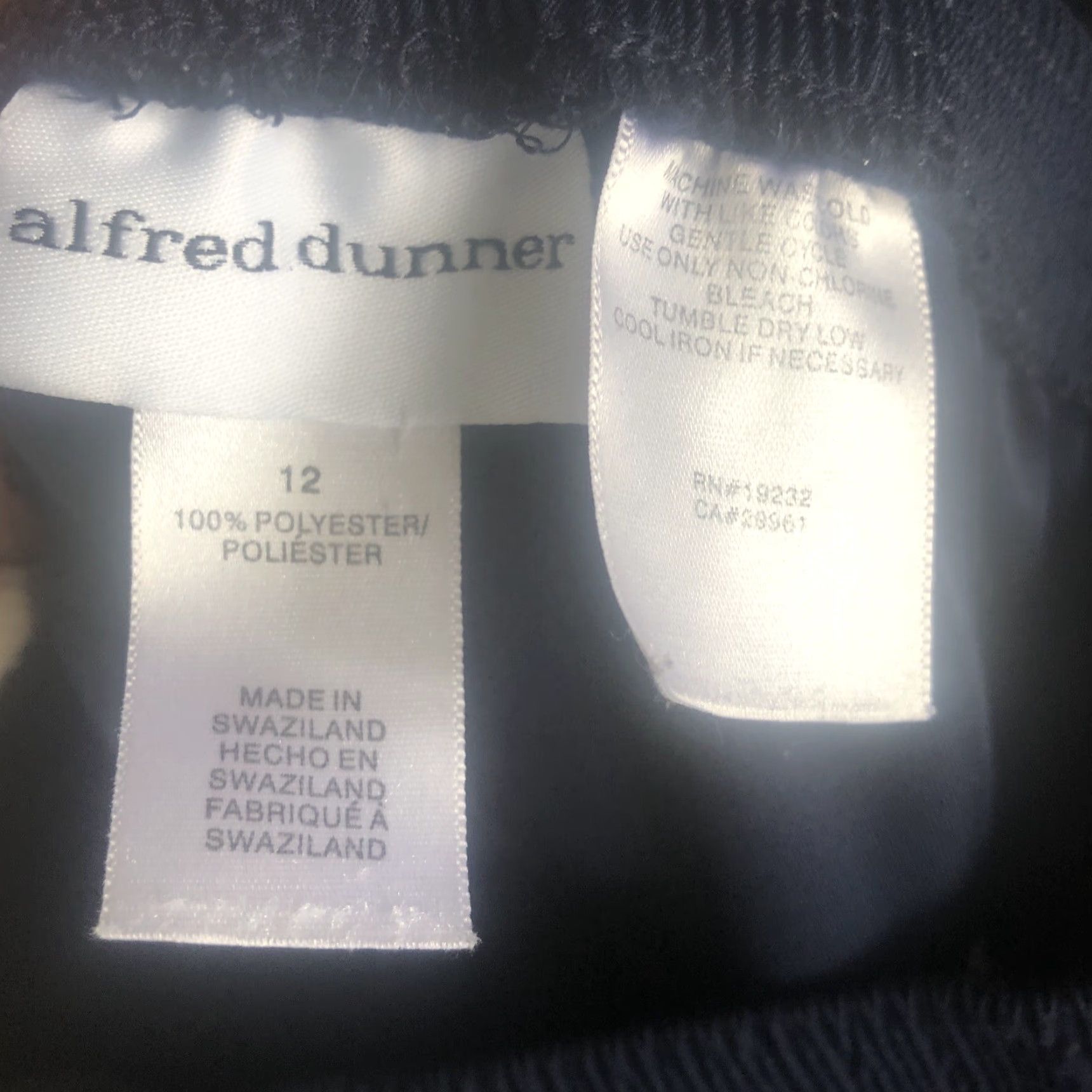 Vintage ALFRED DUNNER Pants Women 12 Blue Elastic Waist Pockets Dragonfly Embroidered Print Cropped Nature Size 34" / US 12 / IT 48 - 3 Thumbnail