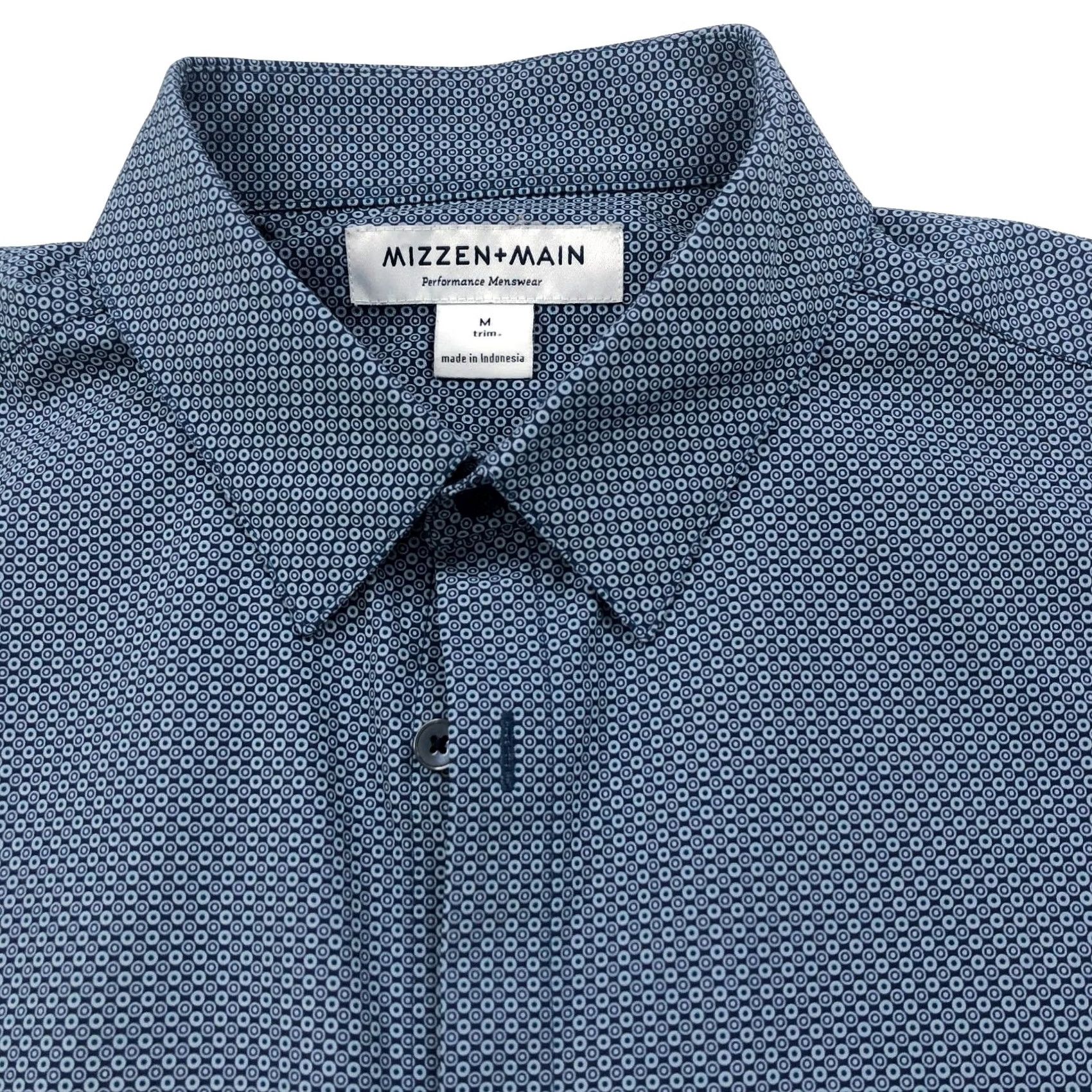 Mizzen+Main Mizzen+Main Performance Trim Button SS Shirt All Over Print Blue MINT Size US M / EU 48-50 / 2 - 2 Thumbnail
