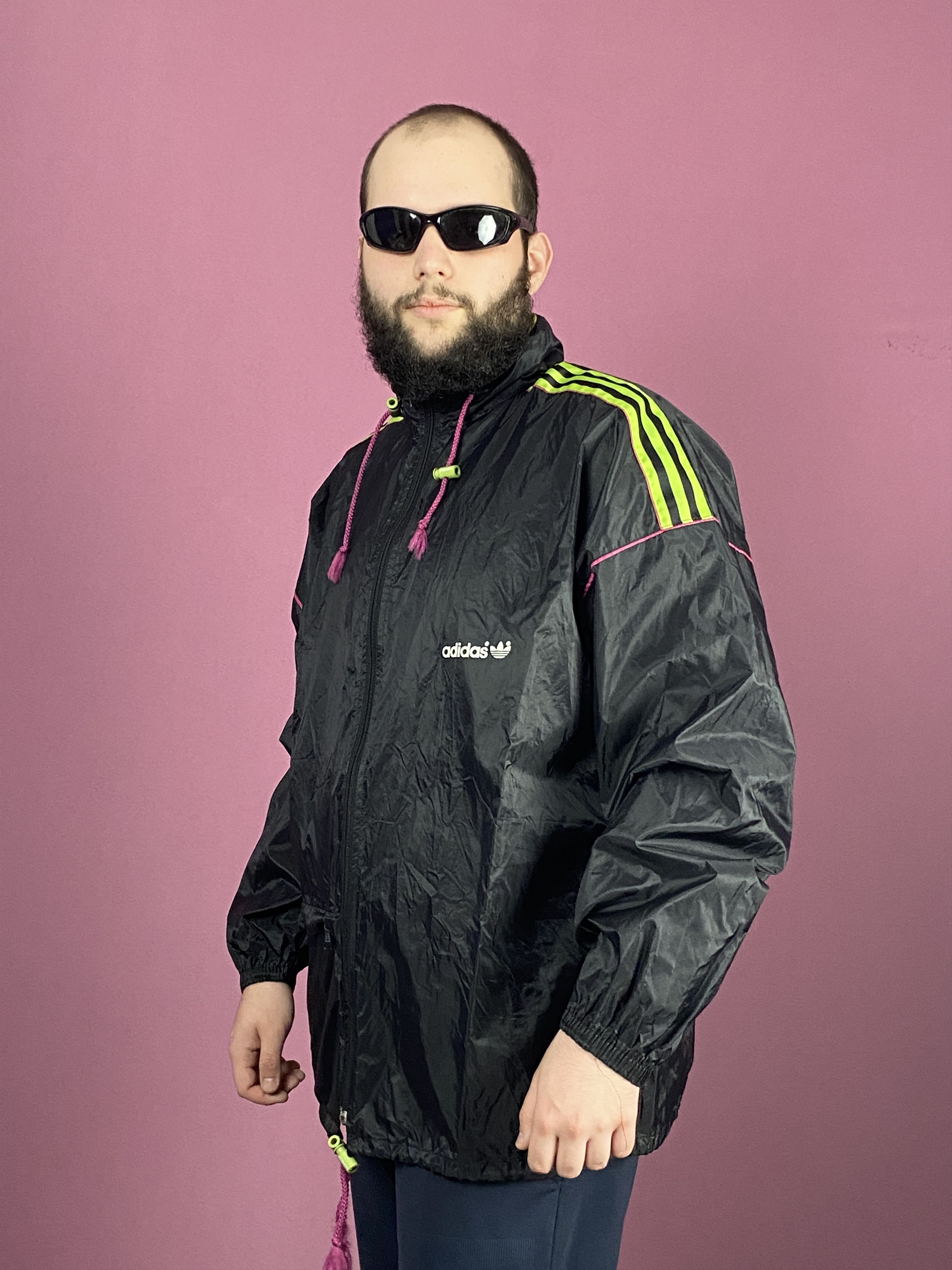 Adidas × Vintage 80s Adidas Vintage Men's Rain Jacket - L Light Windbreaker Size US L / EU 52-54 / 3 - 2 Thumbnail