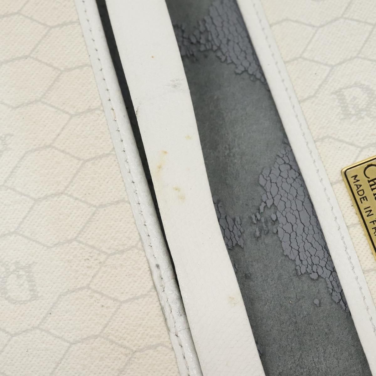 Dior DIOR Honeycomb Canvas Chain Shoulder Bag Pvc Leather White Size ONE SIZE - 14 Thumbnail