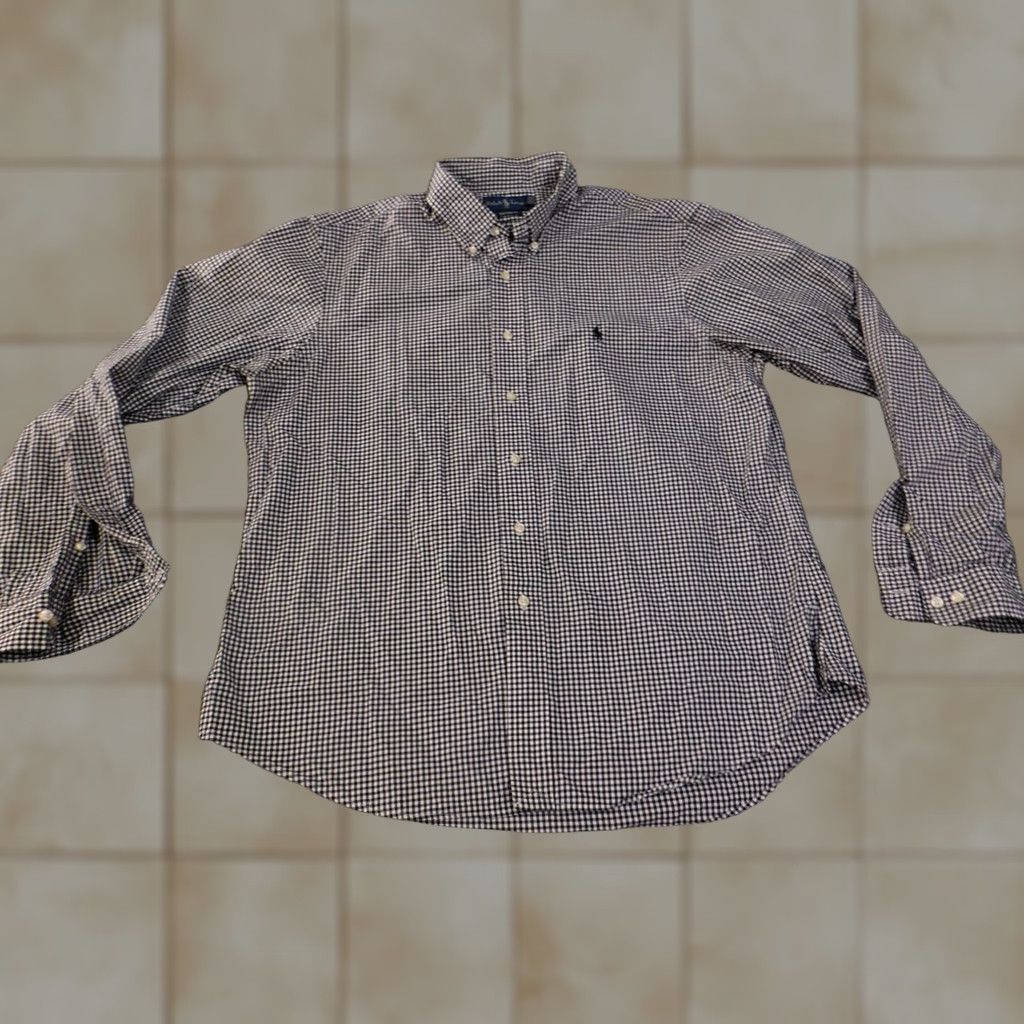 Ralph Lauren Ralph Lauren Shirt XL Men Blue White Gingham Check Button-Down Custom Fit Shirt Size US XL / EU 56 / 4 - 1 Thumbnail
