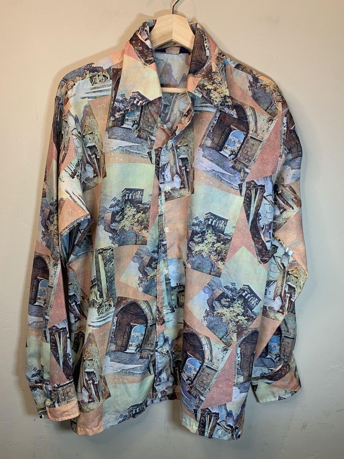 Donegal Tweed RARE Vintage 70’s Pierre LaGrande Donegal Photo Button Shirt Size US L / EU 52-54 / 3 - 1 Thumbnail
