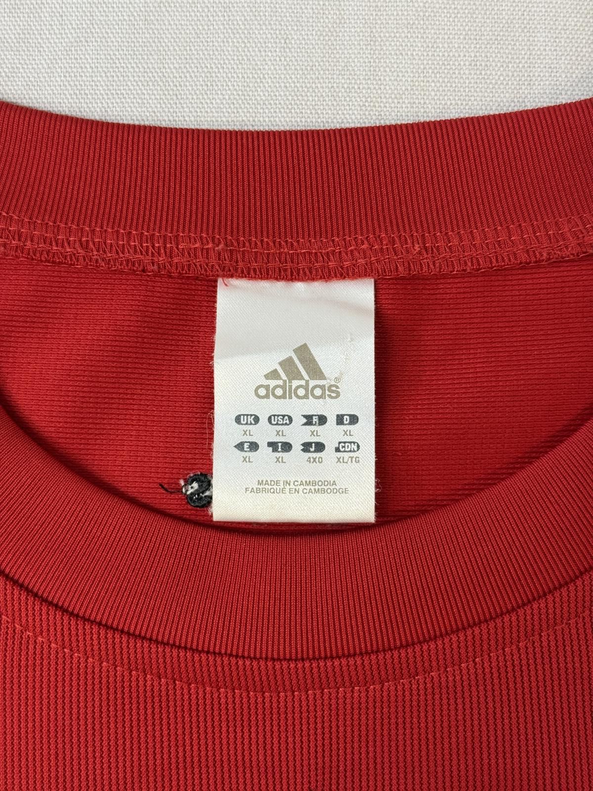 Adidas Adidas Soccer Jersey Red Thin 3 Stripes Center Hit XL Size US XL / EU 56 / 4 - 3 Thumbnail