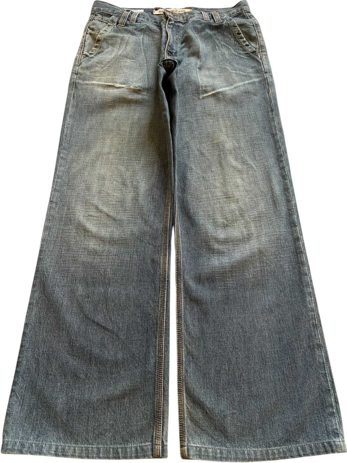DKNY × Donna Karan Vintage DKNY Mud Wash Distressed Loose Baggy Jeans Size US 32 / EU 48 - 1 Thumbnail