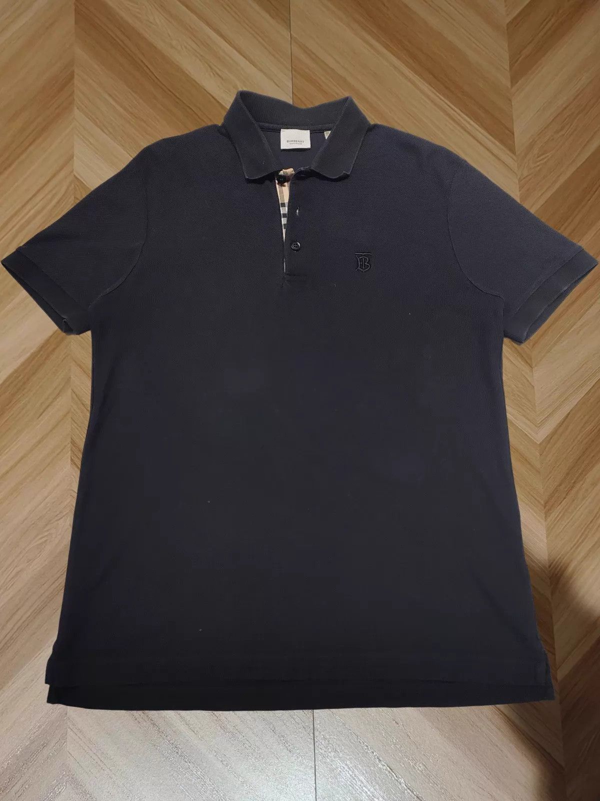 Burberry Burberry Black Check Polo Shirt M 99New Size US M / EU 48-50 / 2 - 1 Thumbnail