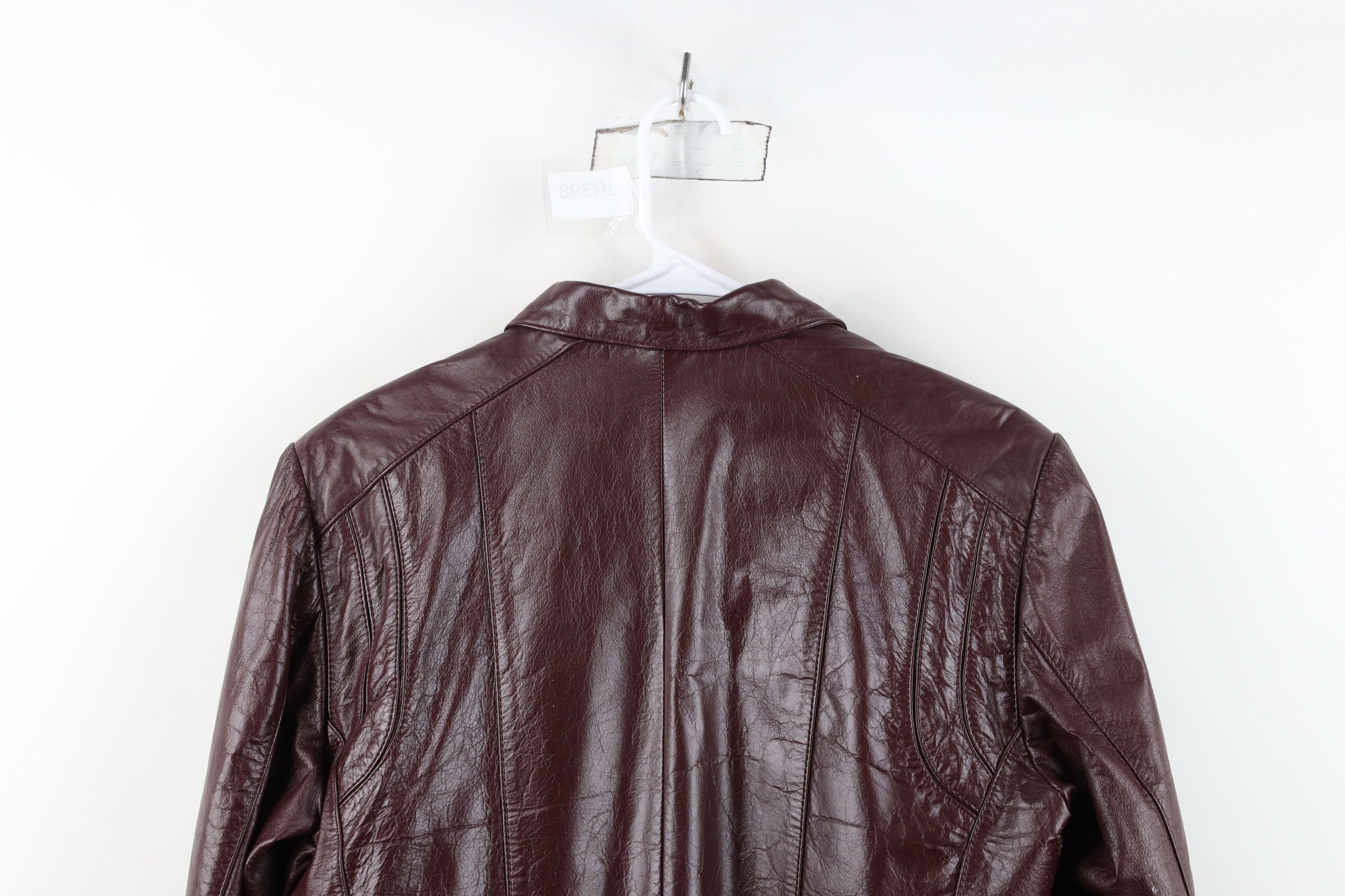 Vintage Vintage 80s 90s Streetwear Full Zip Jacket Oxblood Red Size S / US 4 / IT 40 - 16 Thumbnail