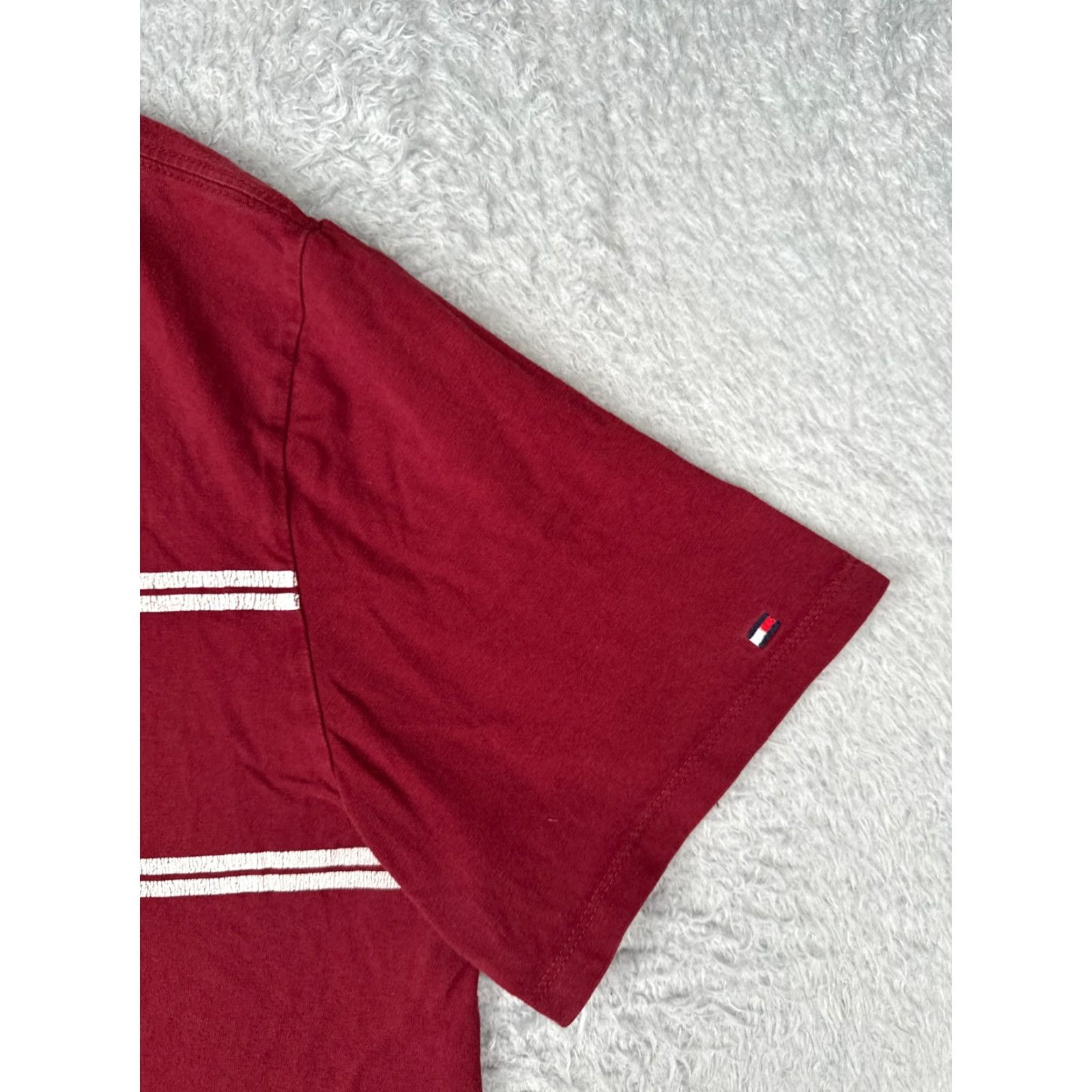 Tommy Hilfiger Tommy Hilfiger Shirt Adult 2XL Red 100% Cotton Crew Neck Jersey Embroidered Logo T-Shirt Mens Size US XXL / EU 58 / 5 - 2 Thumbnail