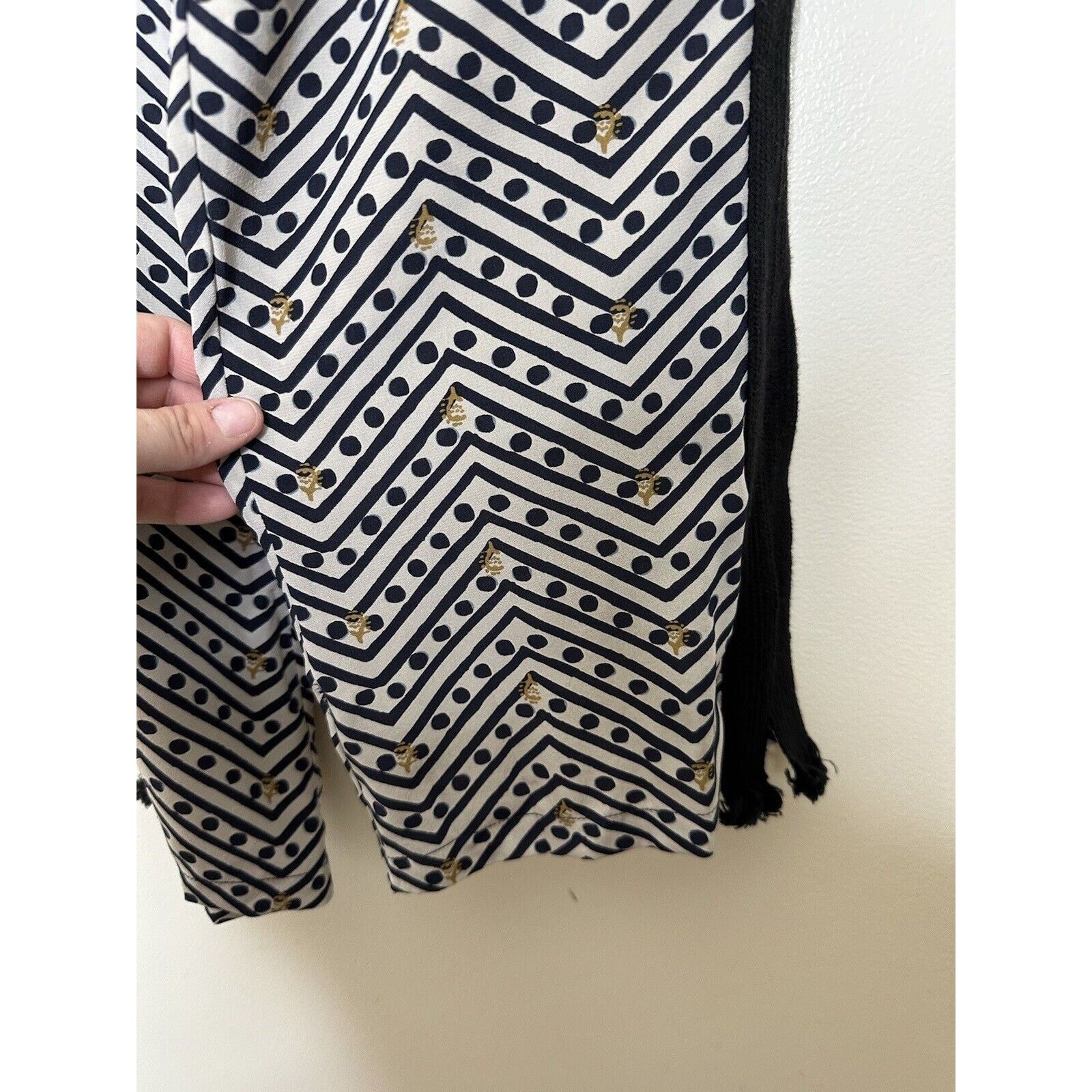 Figue Figue Silk Pants NEW Pull On Size XS Geometric Drawstring Size 26" / US 2 / IT 38 - 3 Thumbnail