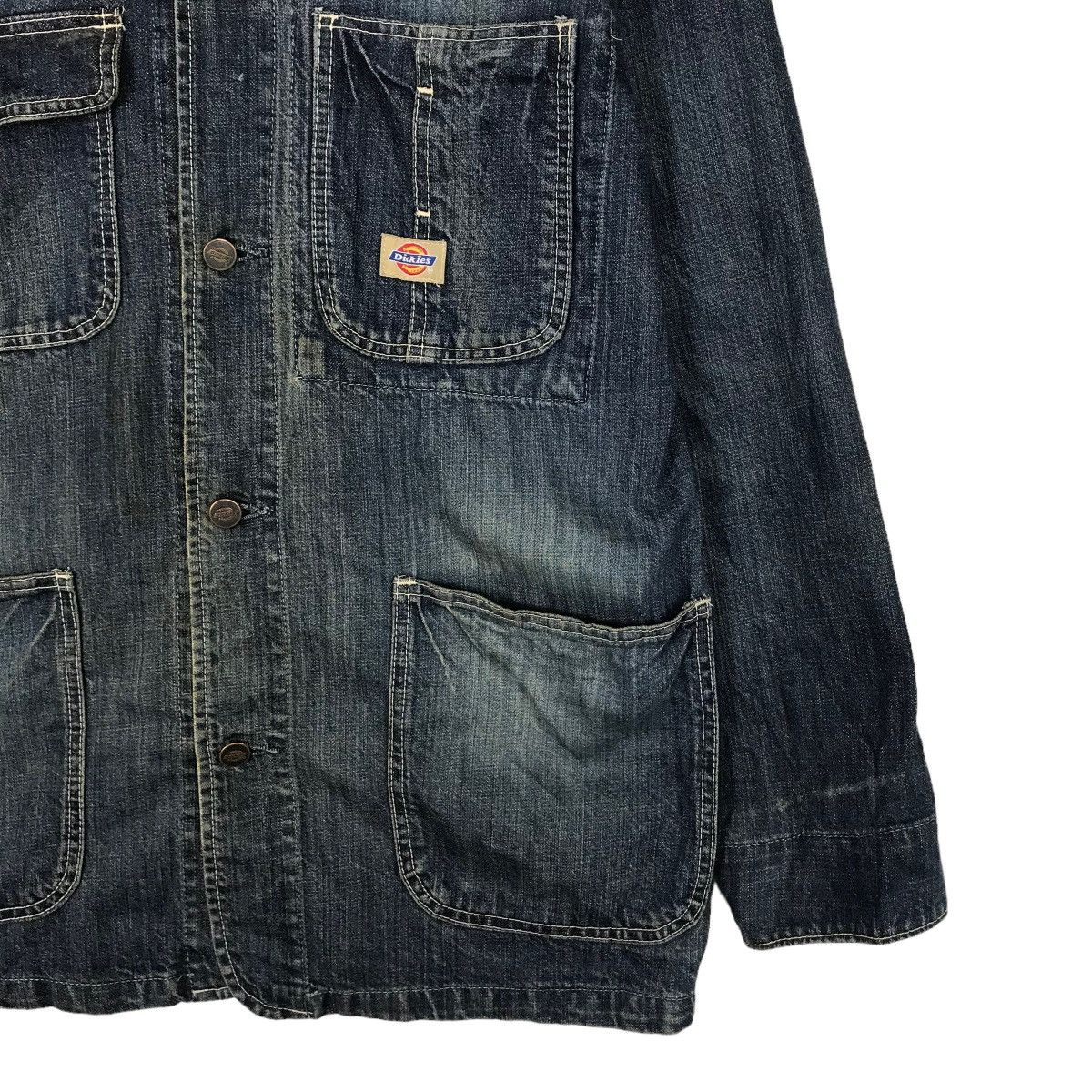 Dickies 💥 VINTAGE DICKIES DENIM CHORE JACKET Size US L / EU 52-54 / 3 - 4 Thumbnail