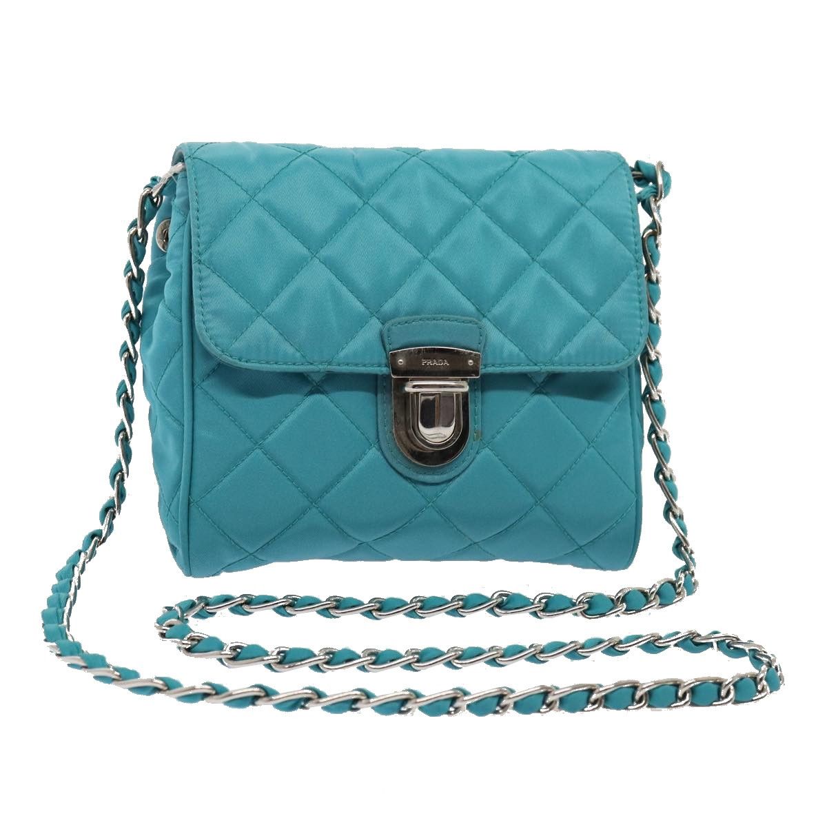 Prada Tessuto Blue Synthetic Shoulder Bag (Pre-Owned) Size ONE SIZE - 1 Thumbnail