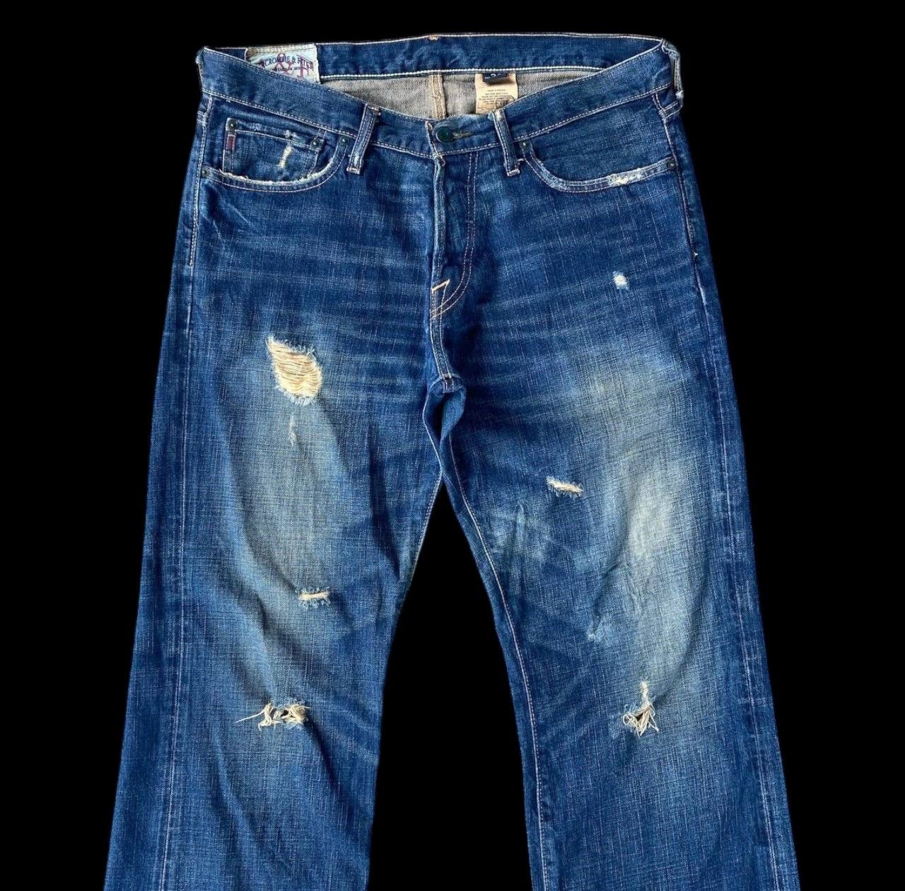 Other DISTRESSED ABERCROMBIE & FITCH BLUEWASH RIPPED DENIM W34X30 Size US 34 / EU 50 - 7 Thumbnail