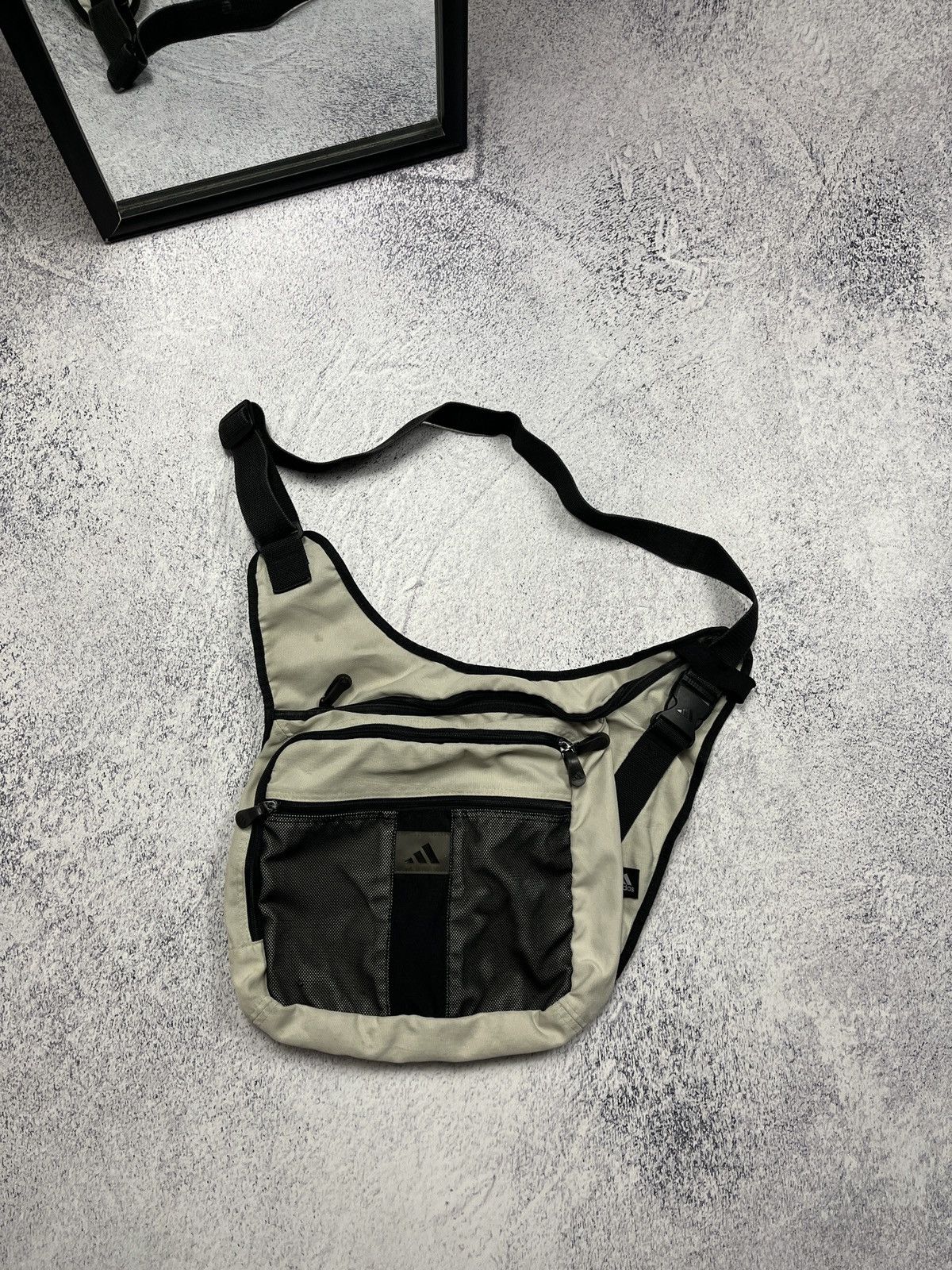 Adidas Very Technical Sling Bag 00S Hype Y2K in Beige, Men's
