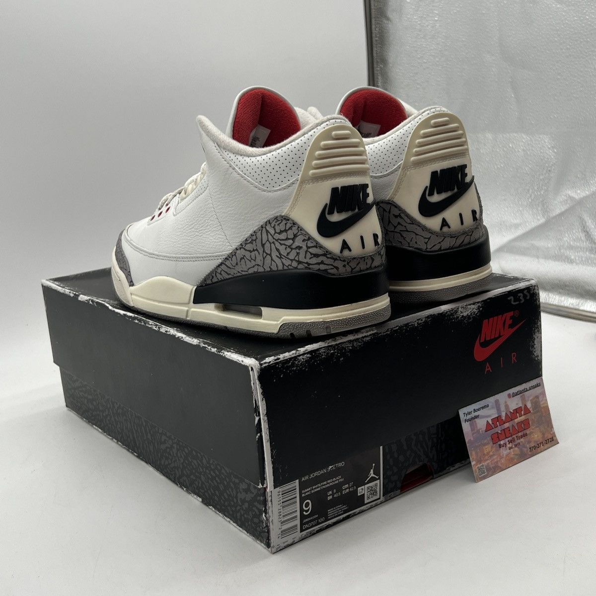 Jordan Brand Air Jordan 3 white cement reimagined Size US 9 / EU 42 - 4 Thumbnail