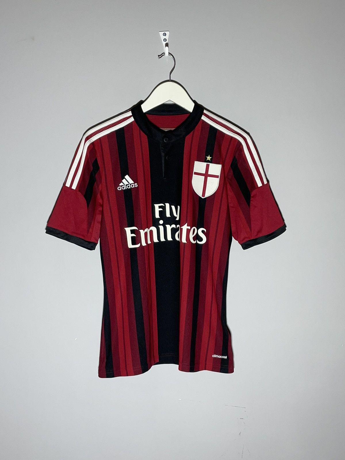 Adidas AC Milan Adidas 2014/15 Home Y2k Streetwear Football Shirt Size US S / EU 44-46 / 1 - 1 Thumbnail