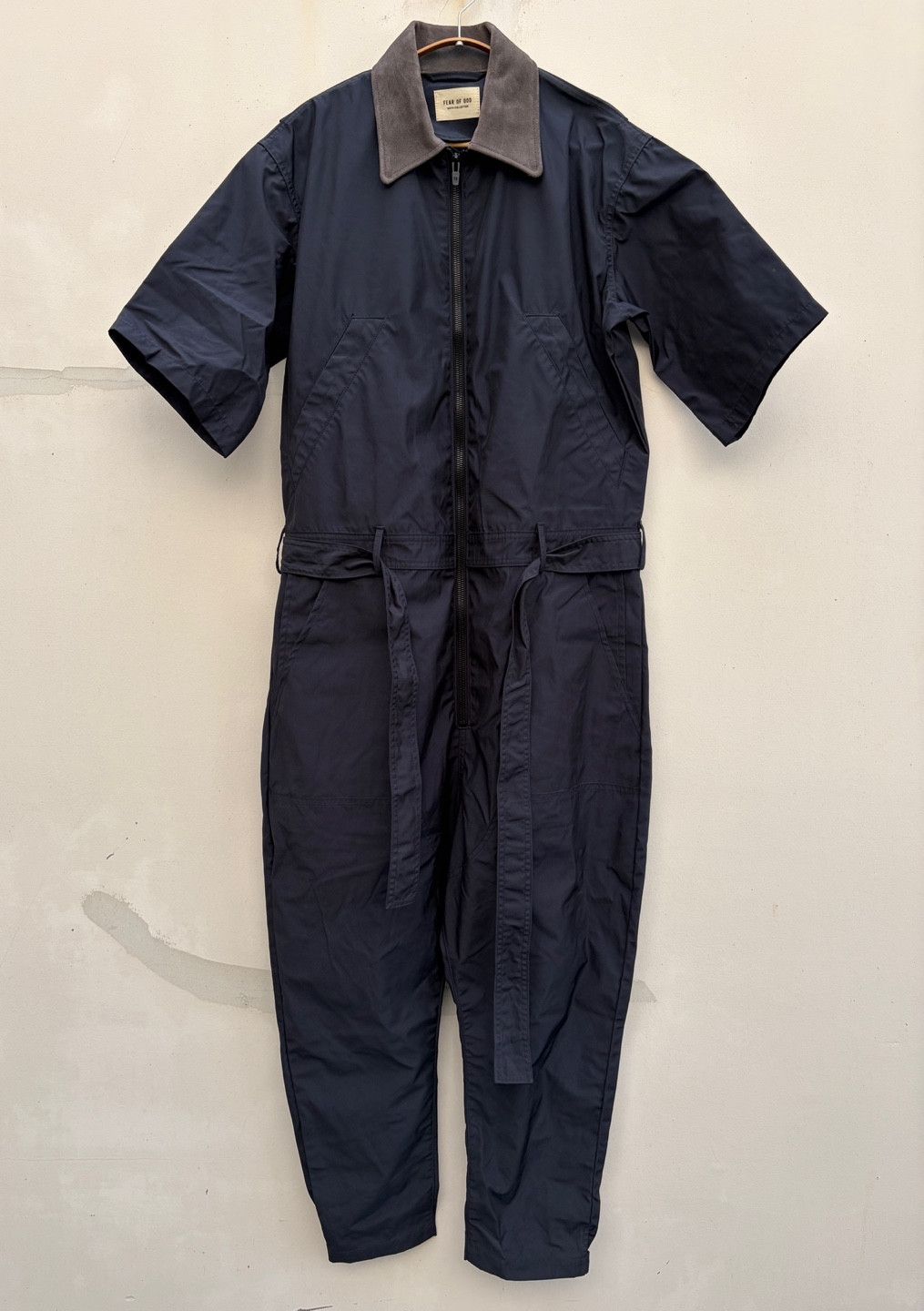 Fear of God Sixth Belted Nylon Jumpsuit Navy Eternal 6th 7th 8th Size US 32 / EU 48 - 2 Thumbnail