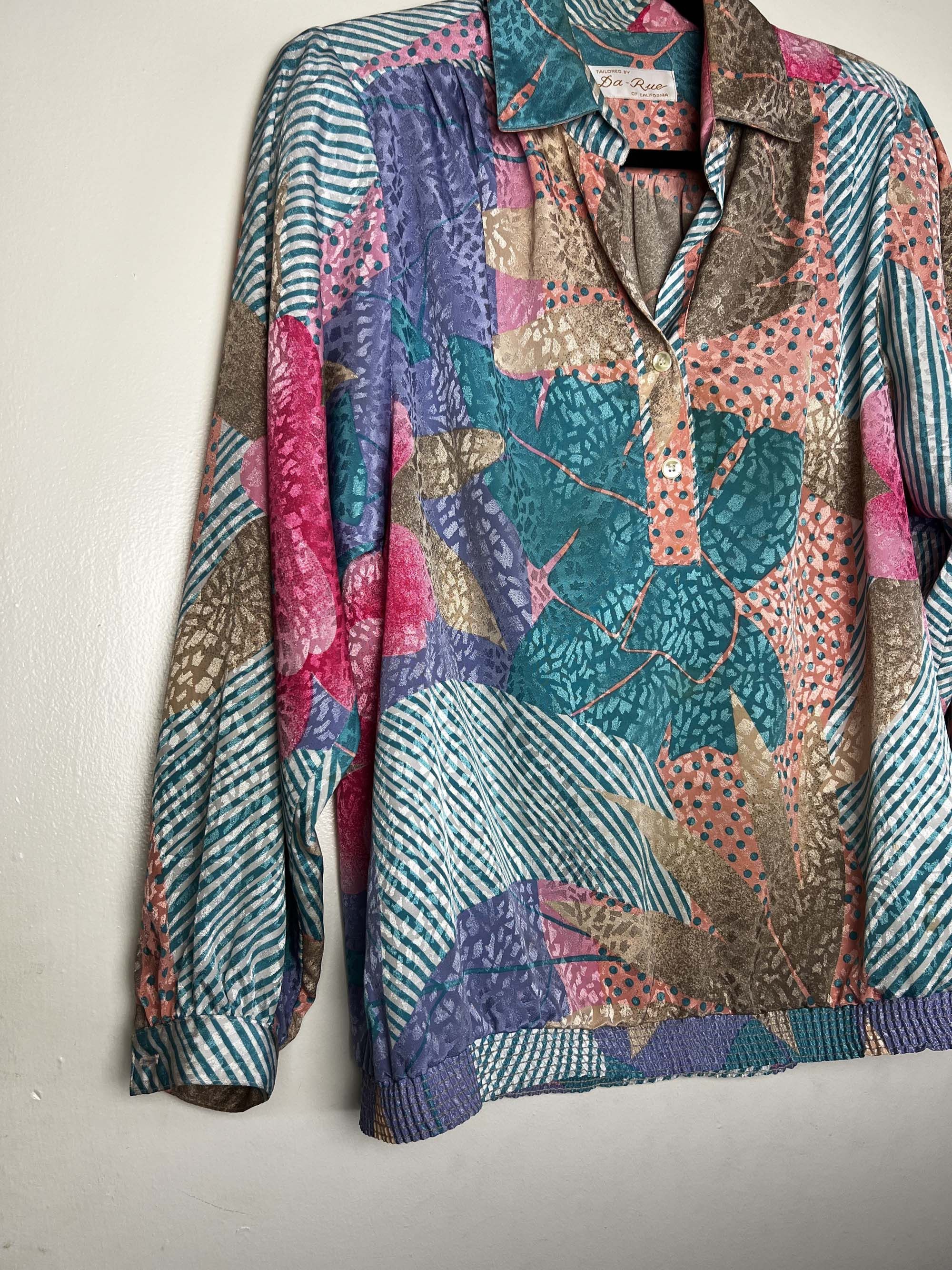 Vintage Vintage 1980's-1990's Da Rue of California Retro Blouse Size L / US 10 / IT 46 - 5 Thumbnail