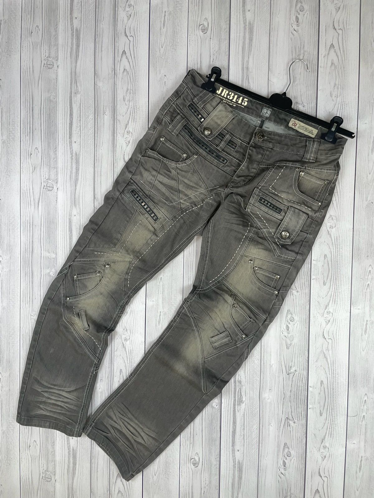 Vintage Avant-garde jeans Y2K denim Multipocket size 33