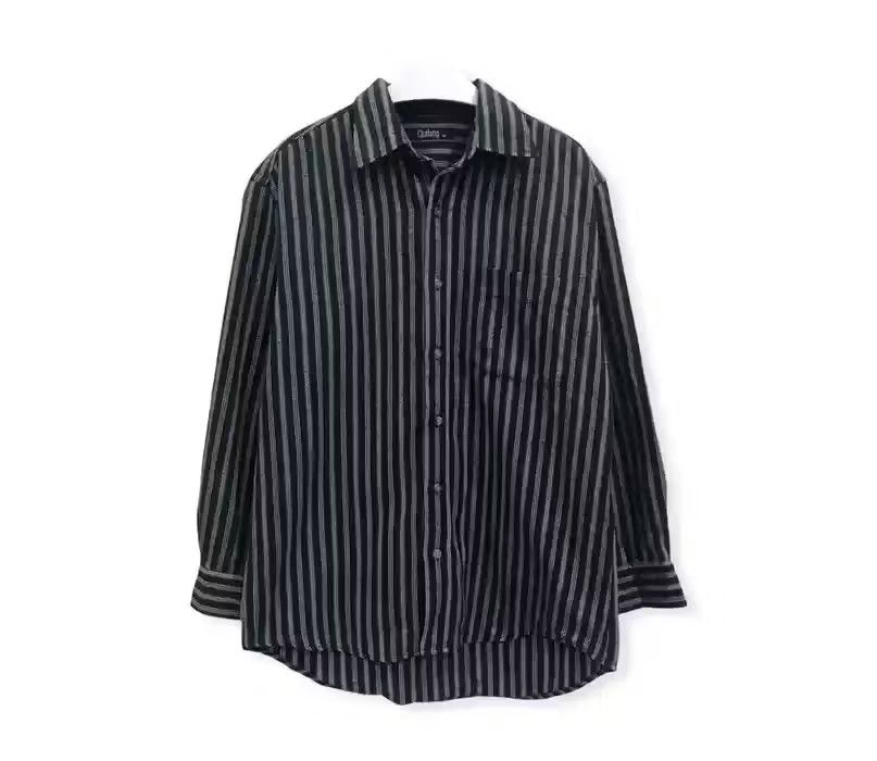 image of Clothing Stripe Design Flannel Shirt, Men's (Size Medium)