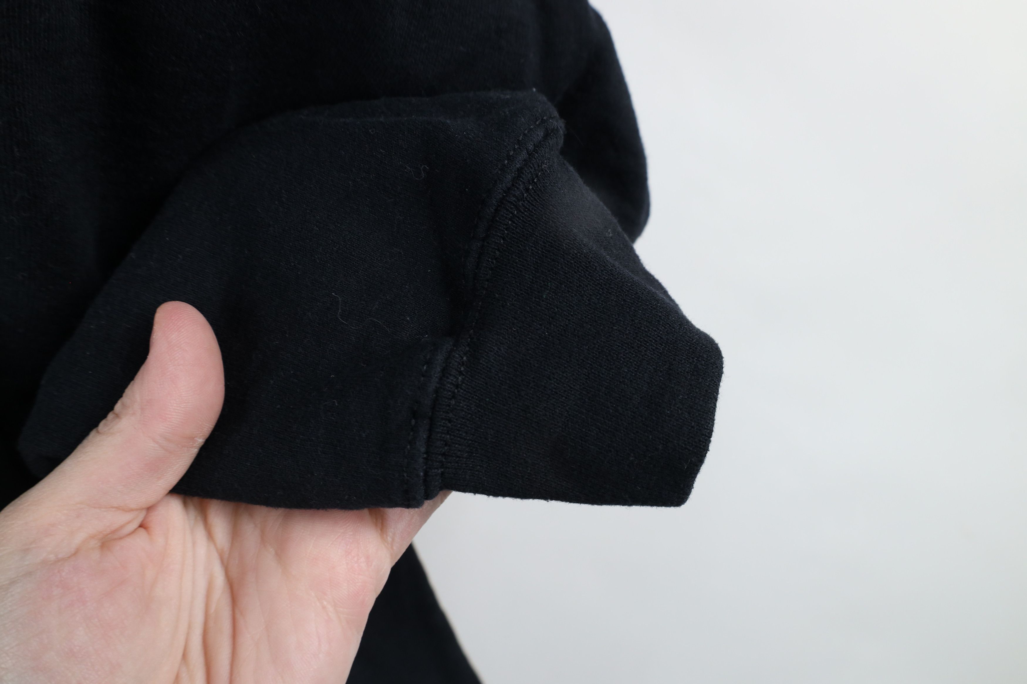 Vintage Vintage 90s Streetwear Faded Blank Hoodie Sweatshirt Black Size US L / EU 52-54 / 3 - 8 Thumbnail