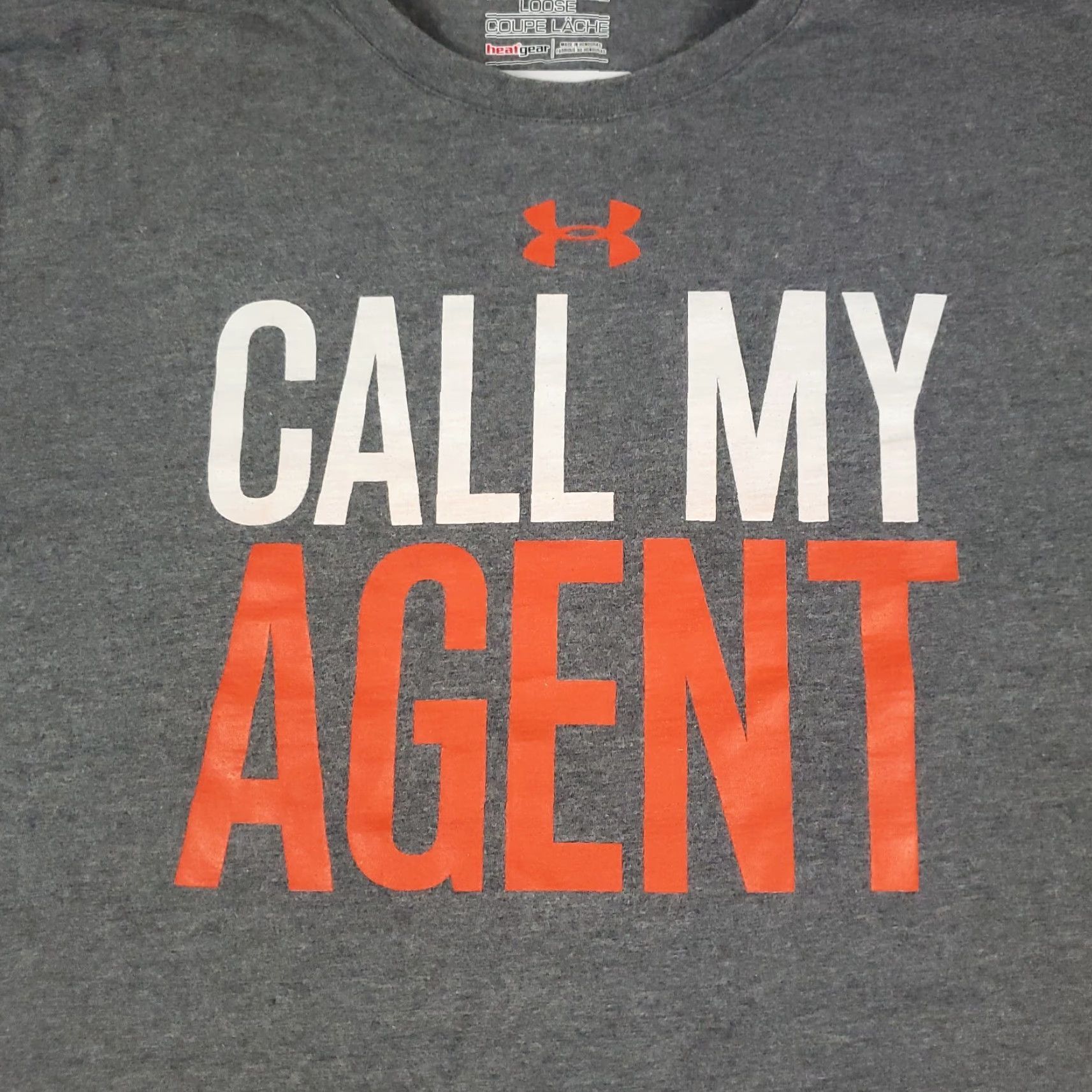 Under Armour UNDER ARMOUR T-SHIRT Mens Large Gray Short Sleeve Crew Neck Logo Adult Fitness Sports Shirt 90s Modern Classic Mens Size US L / EU 52-54 / 3 - 2 Thumbnail