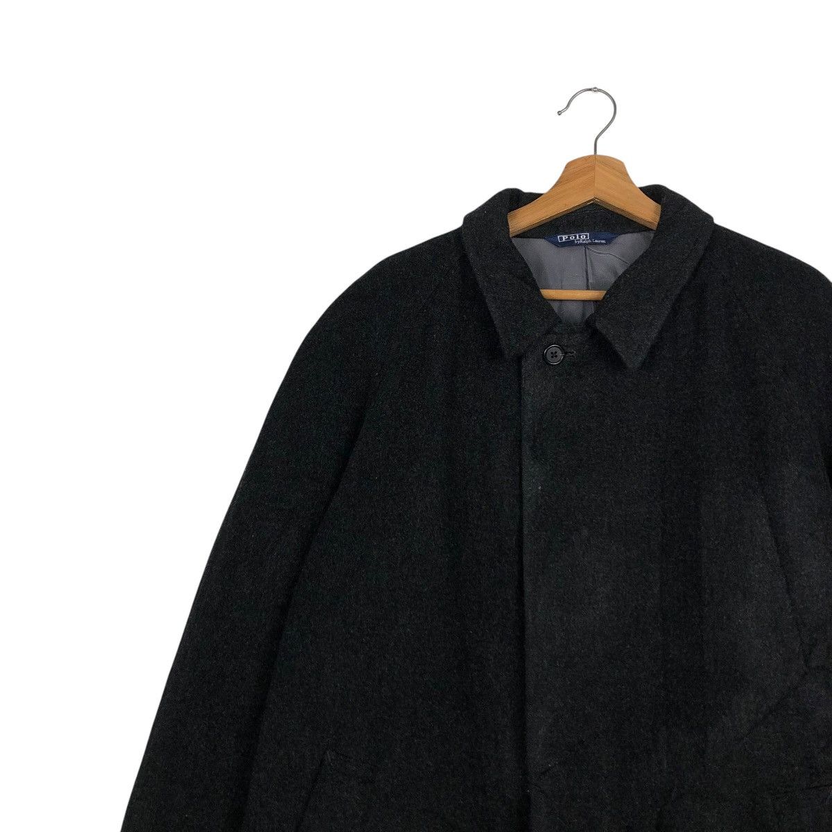 Polo Ralph Lauren 🔥RICH BLACK WOOL LONG JACKET POLO RALPH LAUREN Size US L / EU 52-54 / 3 - 10 Thumbnail