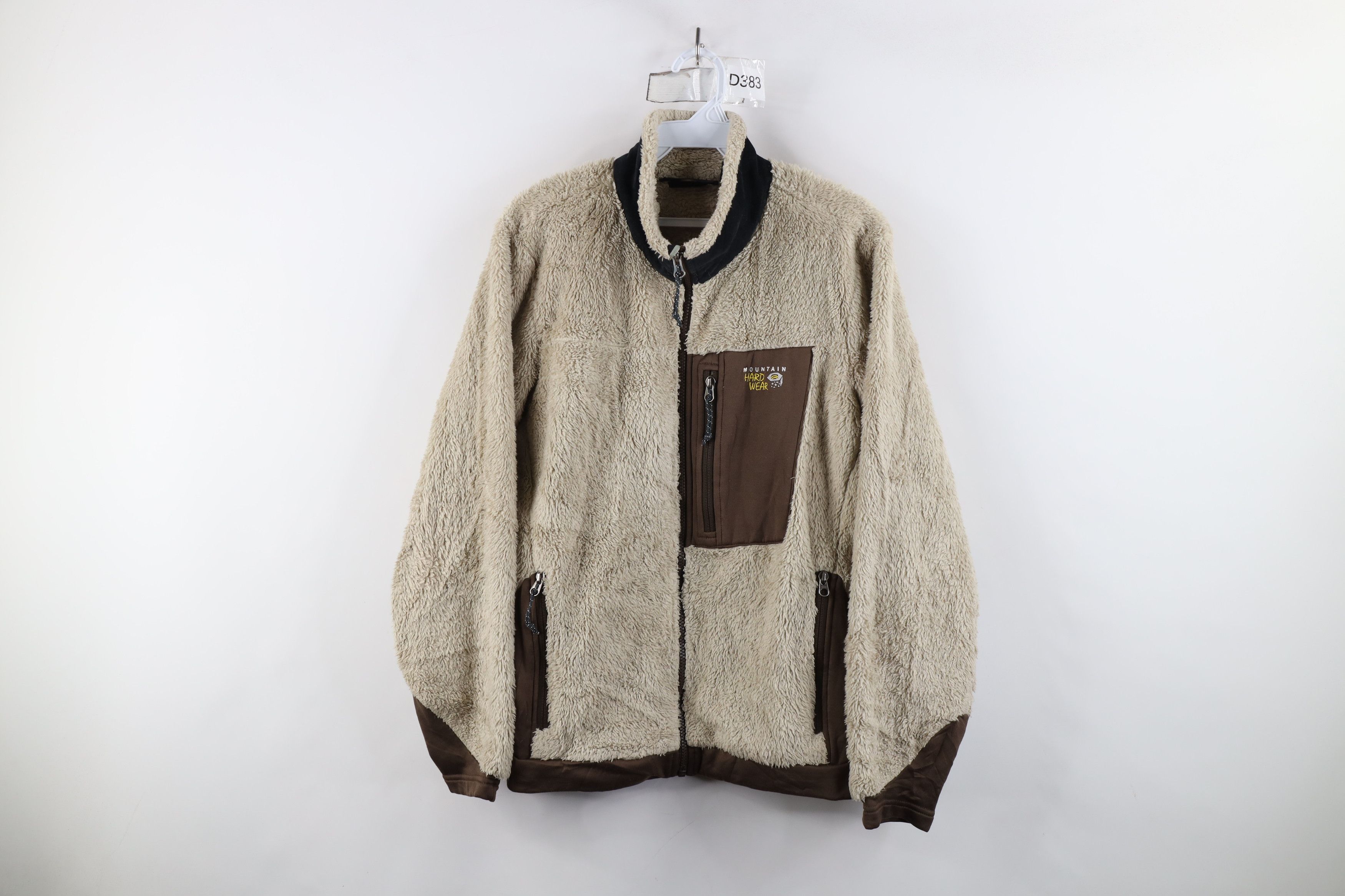 Mountain Hardwear × Vintage Mountain Hardwear Block Shag Fleece Full Zip Jacket Brown Size M / US 6-8 / IT 42-44 - 1 Thumbnail