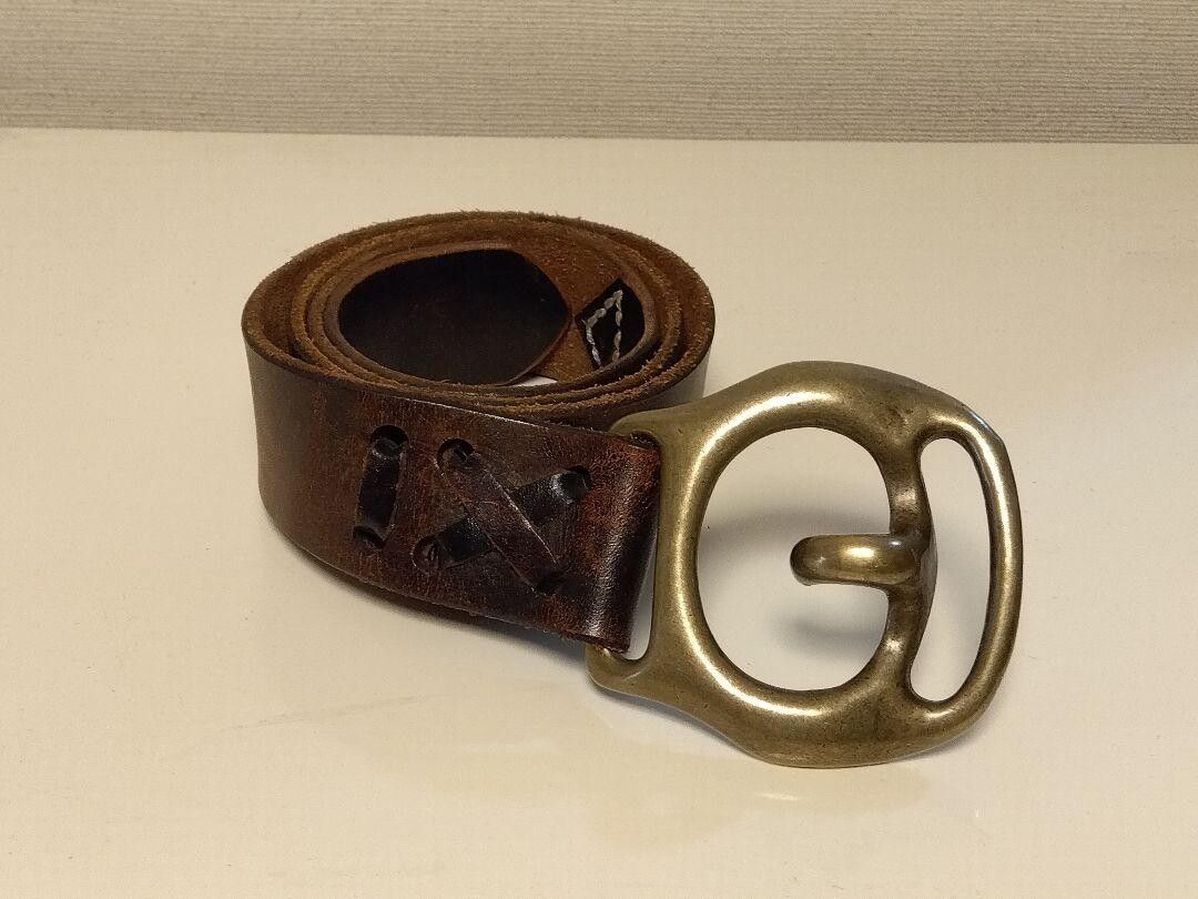 Pre-owned Number N Ine Aw08 "my Own Private Portland" Leather Belt In Brown