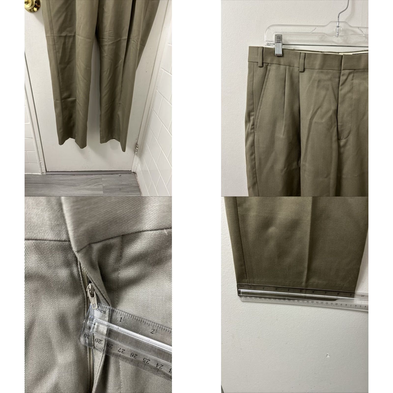 Eddie Bauer Eddie Bauer Dress Pants Mens 36x35 Tan 100% Wool Pleated Trousers NWT Mid Rise Relaxed Fit Button Zipper Workwear Business Pants Womens? Size US 36 / EU 52 - 8 Thumbnail