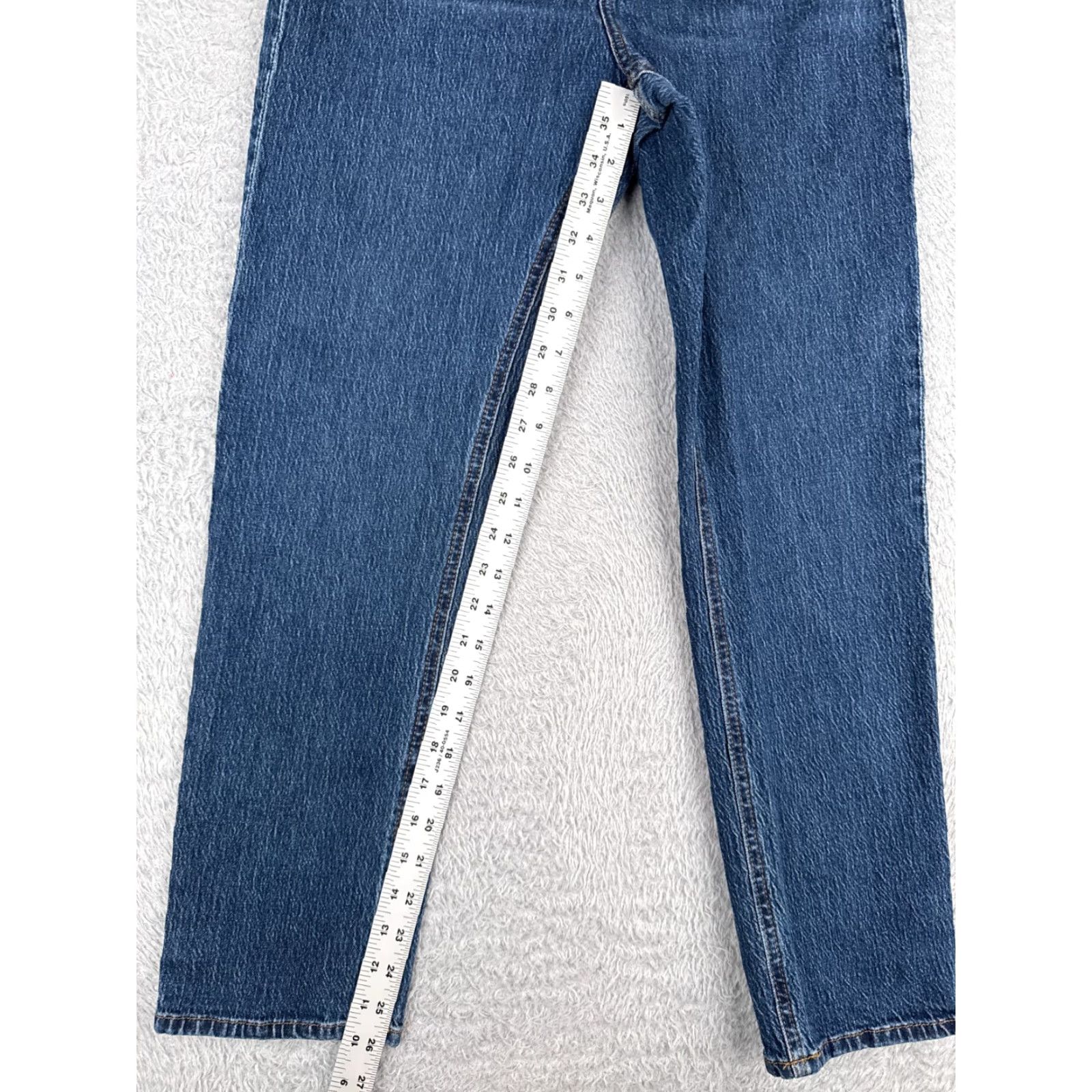 H&M H&M Jeans Womens 8 Blue Denim High Rise Straight 26x26 Logo 90s Size 30" / US 8 / IT 44 - 7 Thumbnail