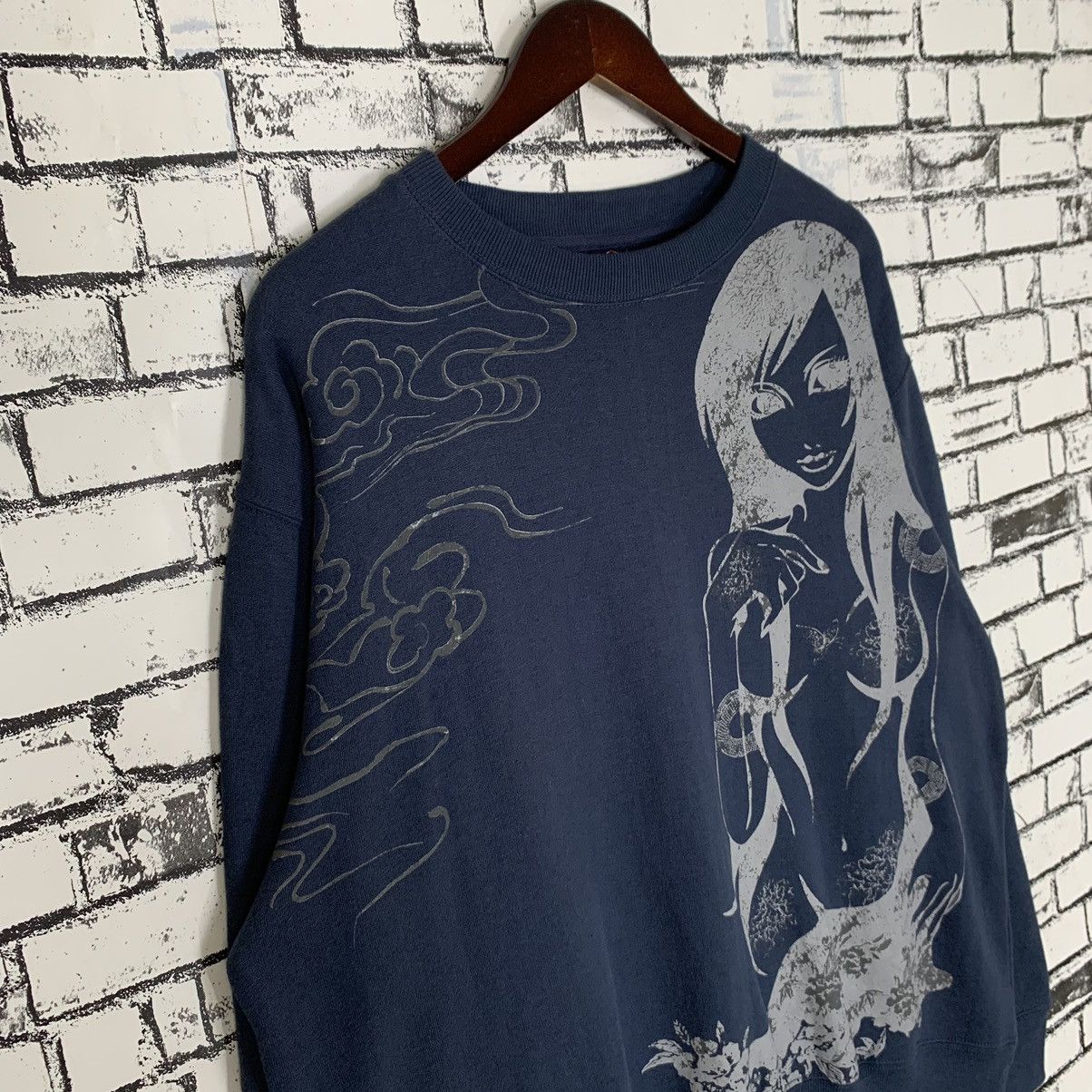 Japanese Brand × Vintage Heaven Strange Over Print Sweatshirt Crewneck Size 3XL / US 20-22 - 4 Thumbnail