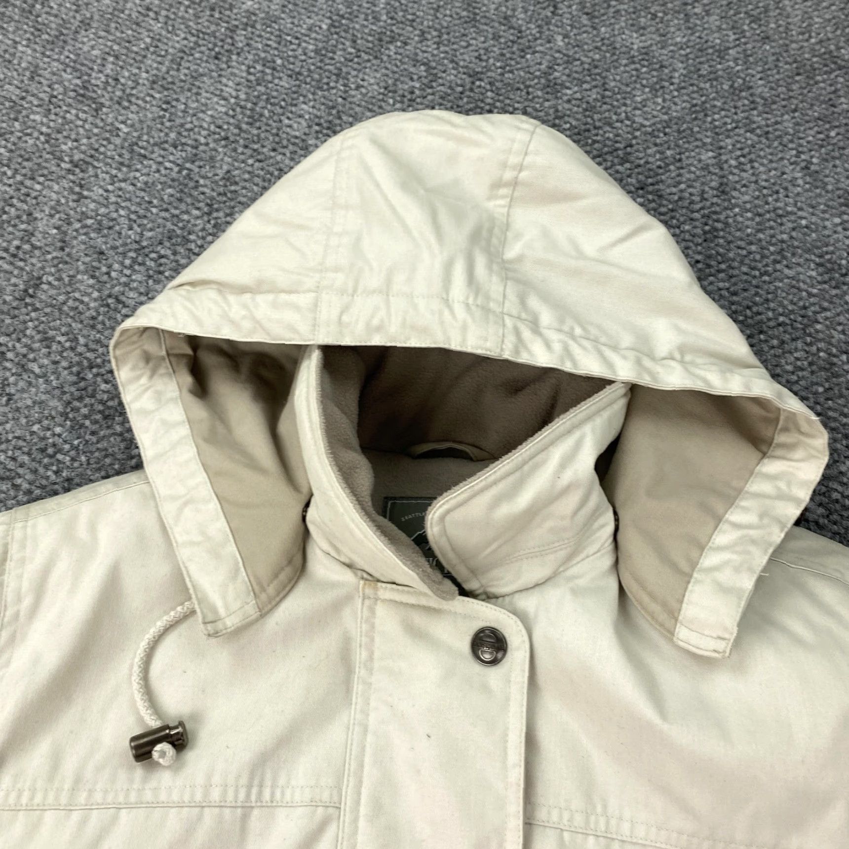 Vintage Pacific Trail Jacket Womens Small Beige Hooded Parka Fleece Lined Insulated Size S / US 4 / IT 40 - 7 Thumbnail