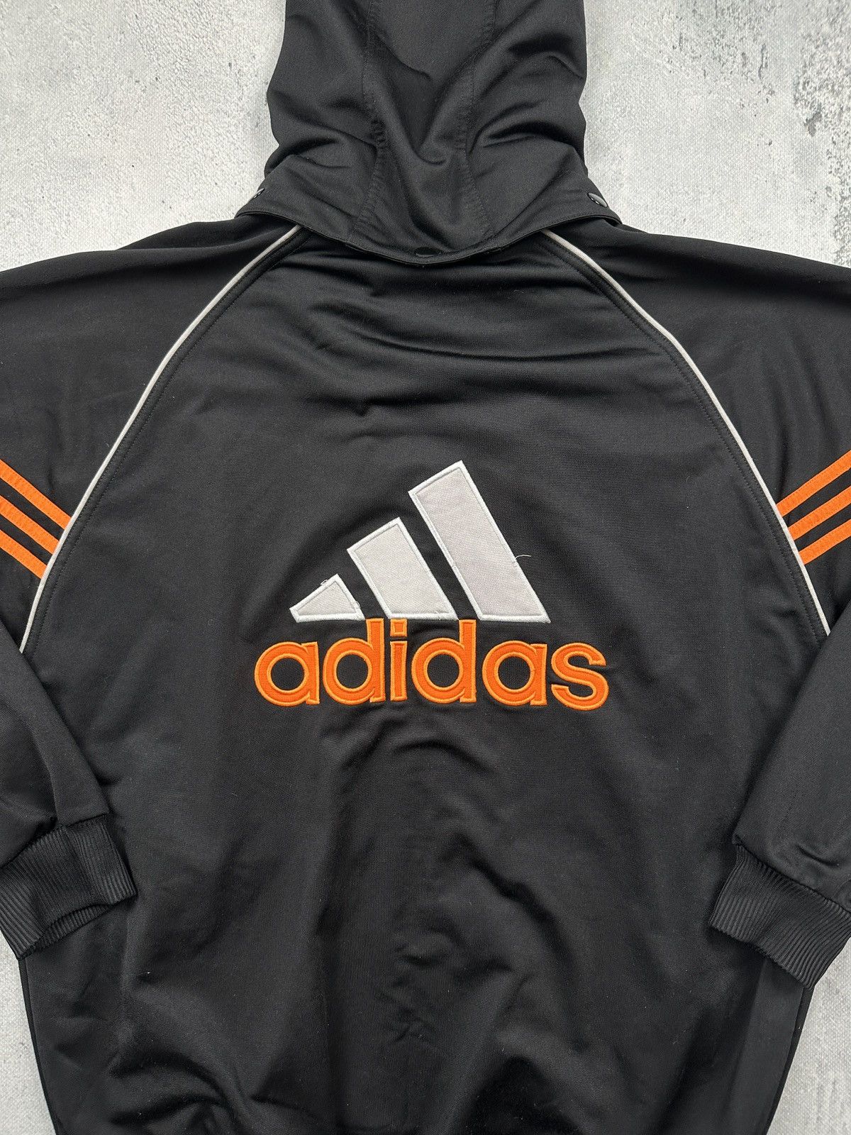 Adidas Vintage Y2K Adidas Hooded Track Jacket Stripes Oversized Fit Size US XL / EU 56 / 4 - 10 Thumbnail