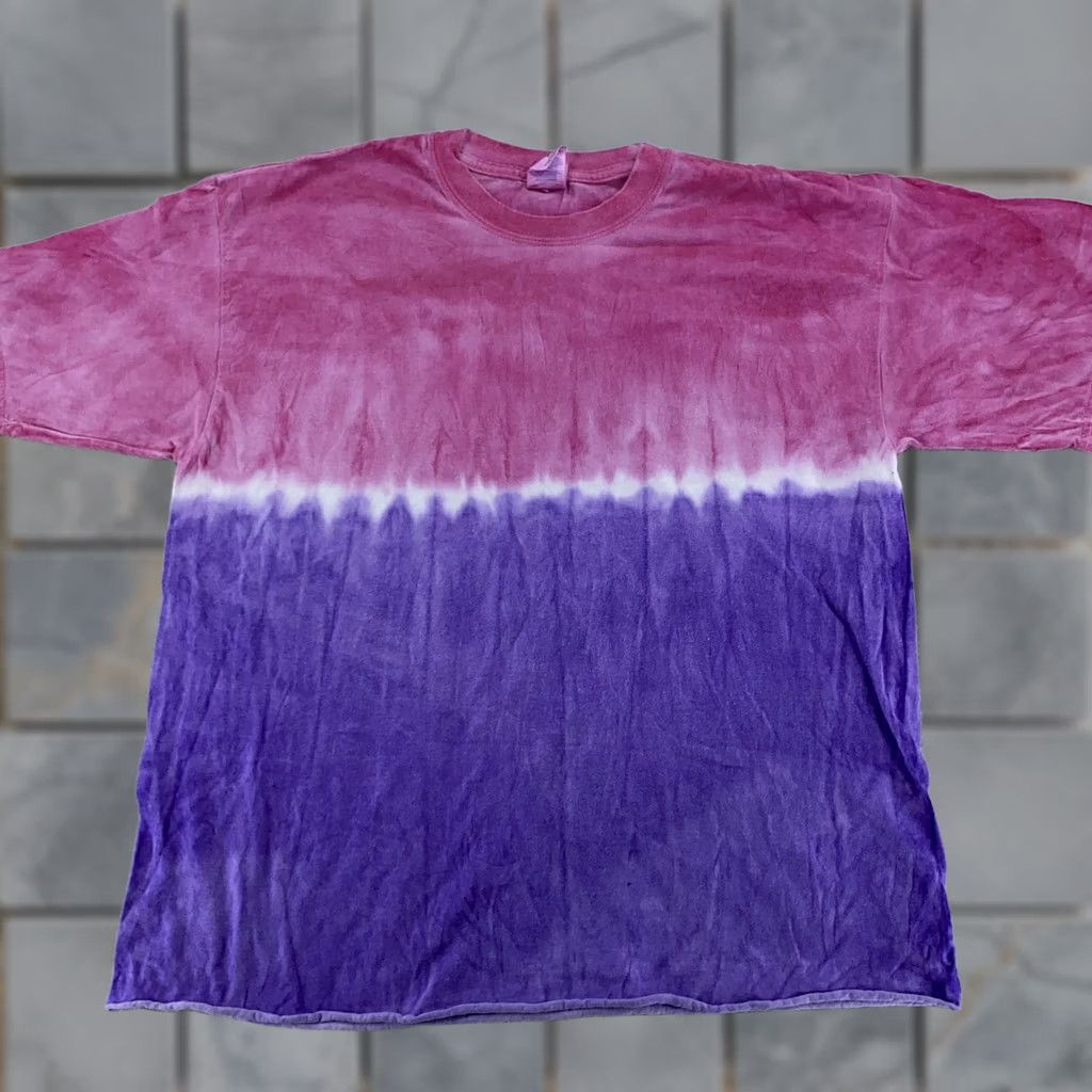 Gildan VINTAGE Pink Purple Tie Dye Shirt Mens XL Short Sleeve Heavy Cotton Casual Tee Size US L / EU 52-54 / 3 - 1 Thumbnail